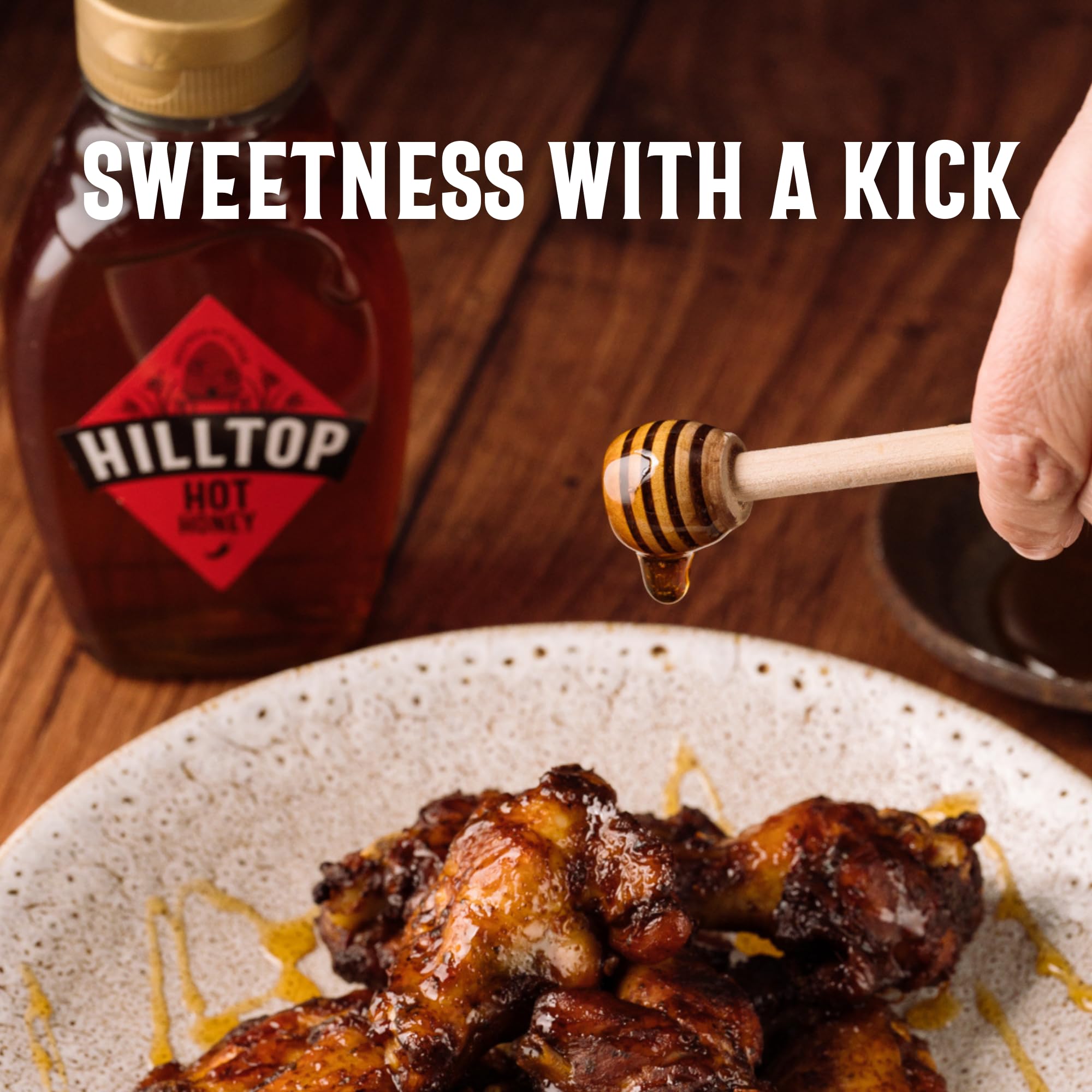 Hilltop Infusion Hot Honey 720g Squeezy Bottle - Spicy Chili Infused Natural Honey 4