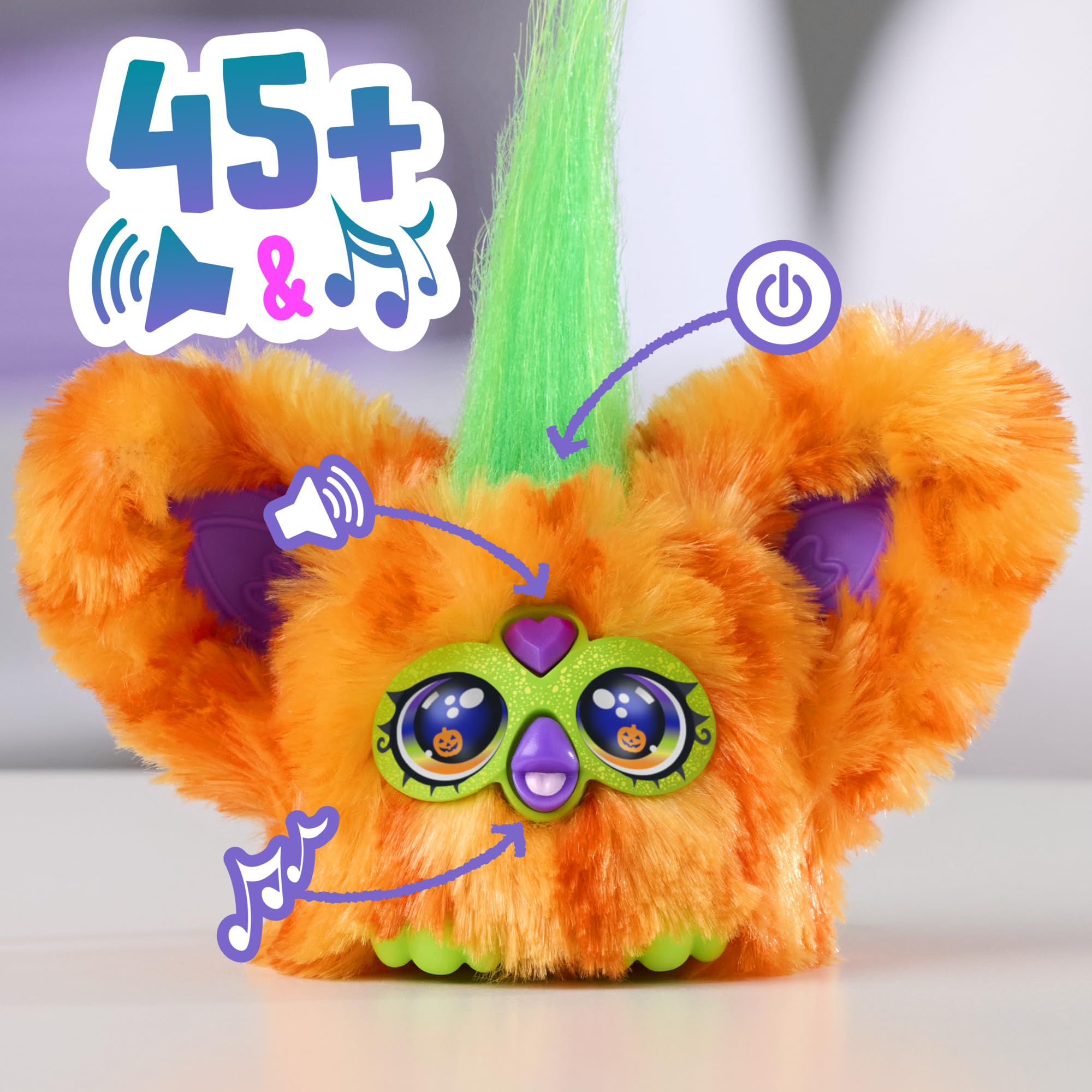 Furby Furbelt 2-Pack Fall - Lila & Orange Electronic Pets for Kids 6+ 12