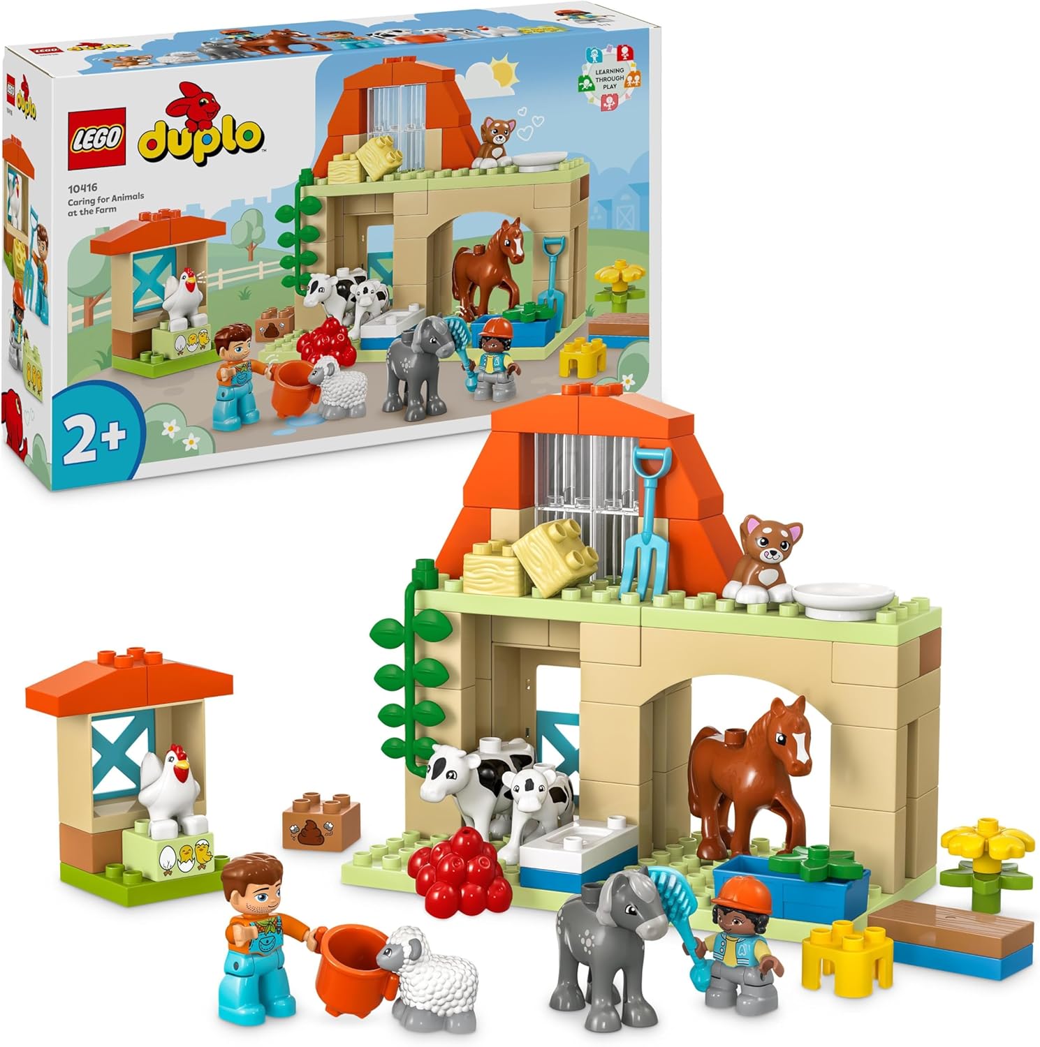 LEGO DUPLO Town Caring for Animals at the Farm – Educational Building Playset for Toddlers 2+