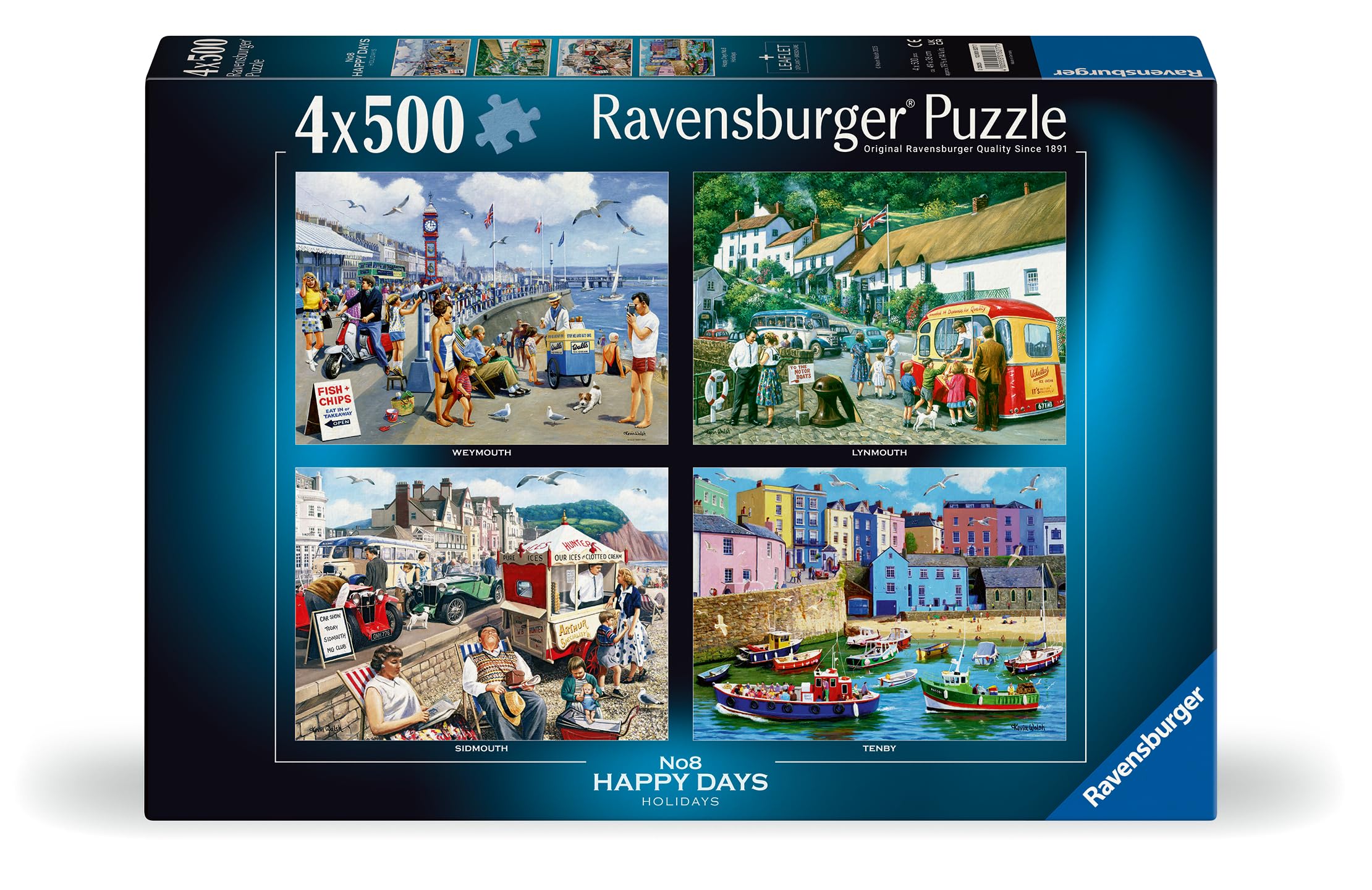 Ravensburger Happy Days No. 8 Holidays - 4x 500 Piece Jigsaw Puzzles for Adults & Kids 10+