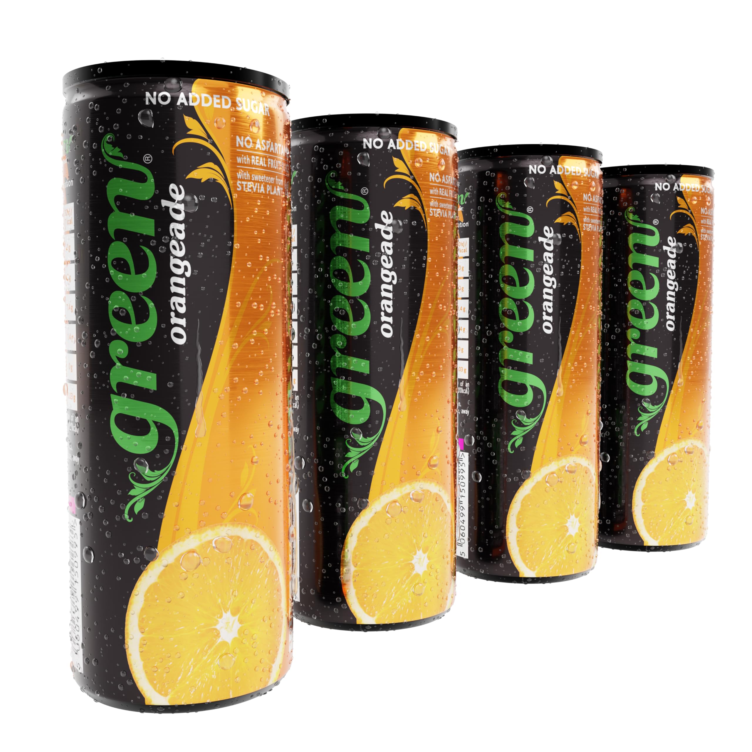Green Cola - Green Orangeade Sparkling Soft Drink (4 x 330ml)