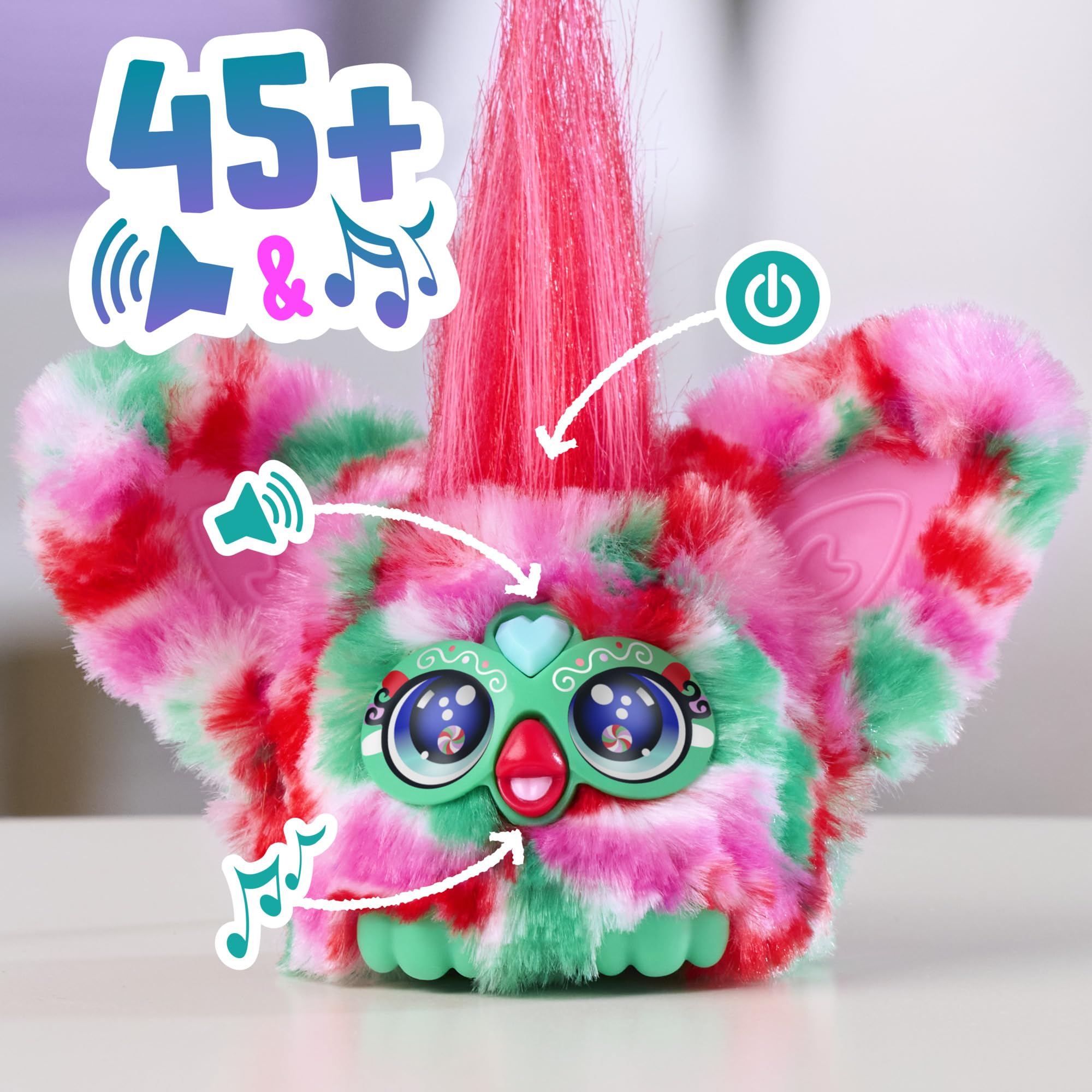 Furby Furblets Pep-Mint Mini Plush Electronic Pet Toy 7