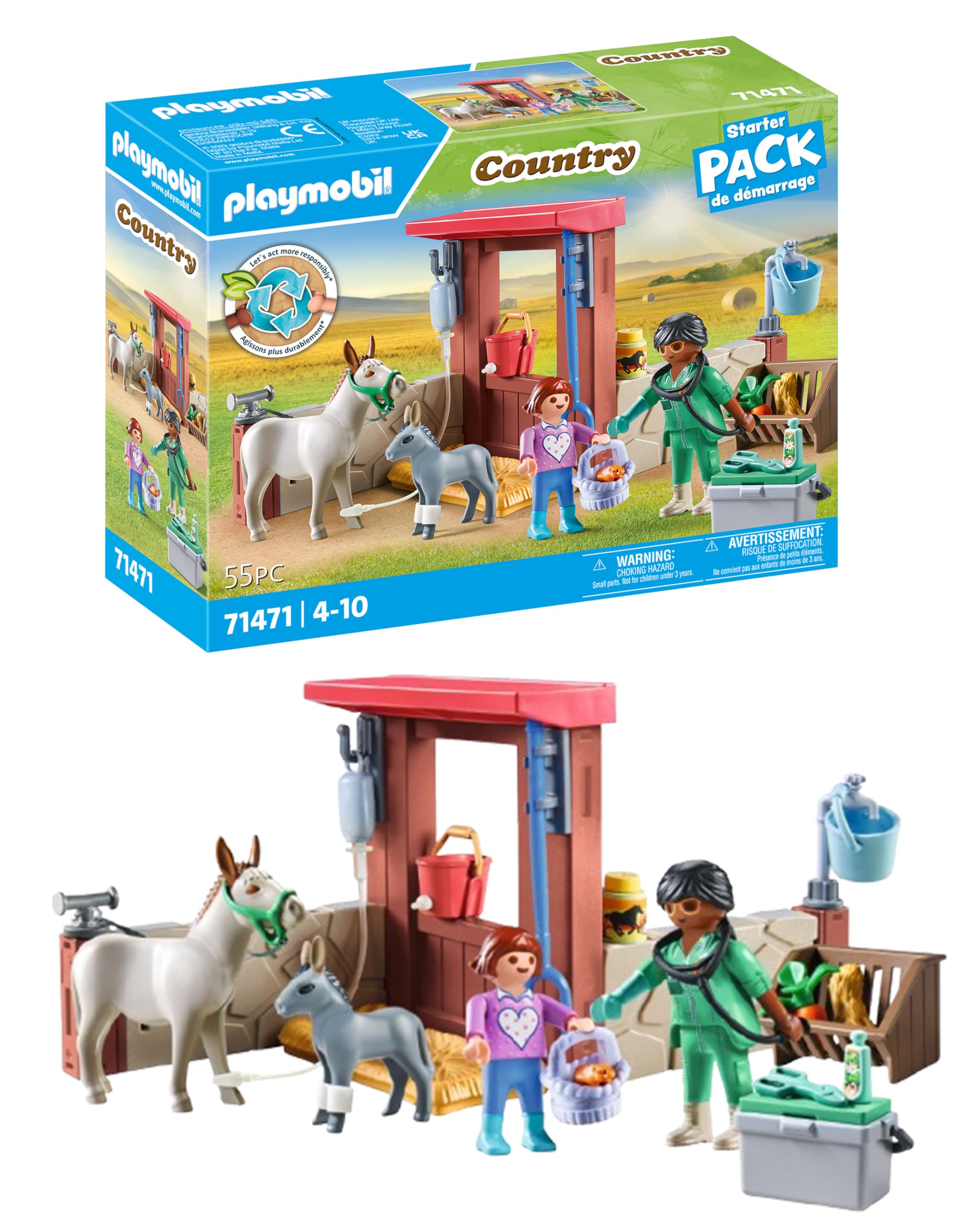 Playmobil 71471 Country: Farmyard Veterinarian Starter Pack, animal play sets, s 7