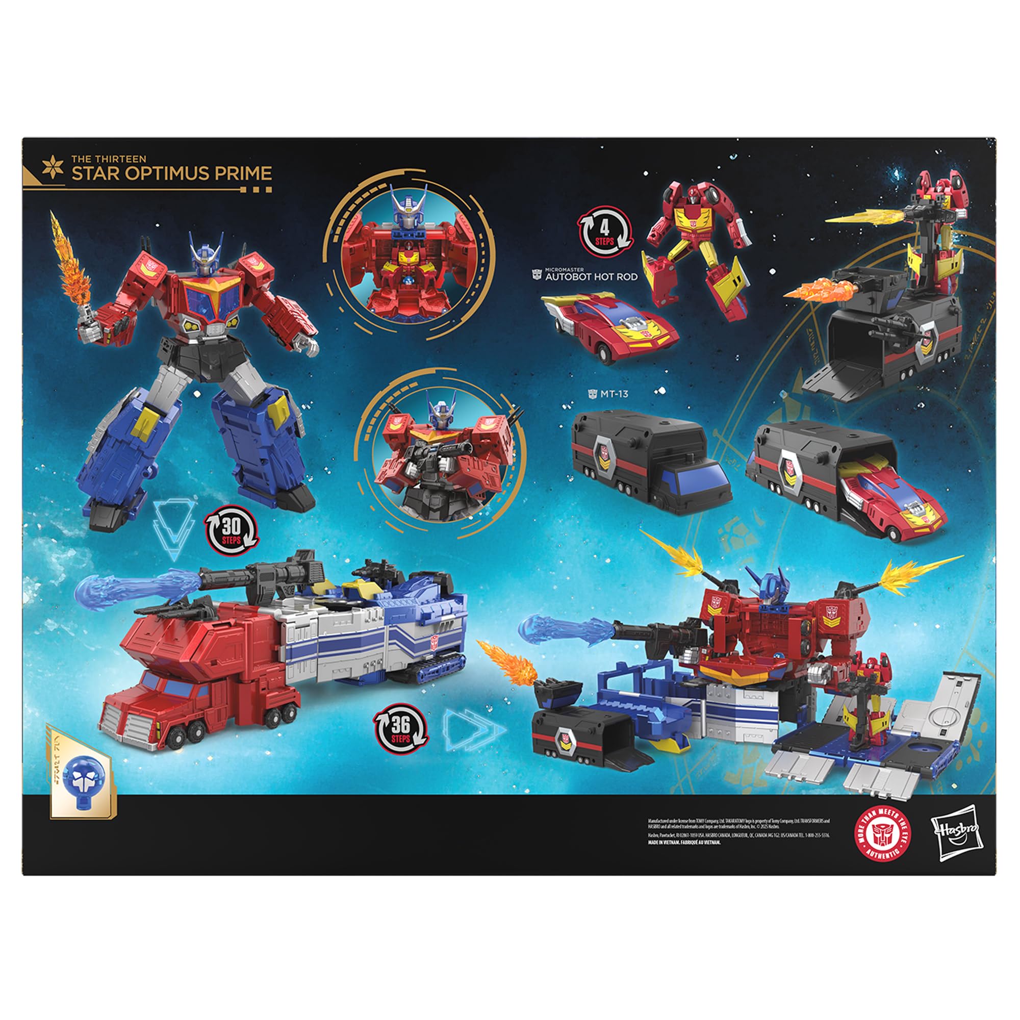 Transformers Age of the Primes Titan Class The Thirteen Star Optimus Prime Action Figure | 15-inch | 3-in-1 Conversion 7