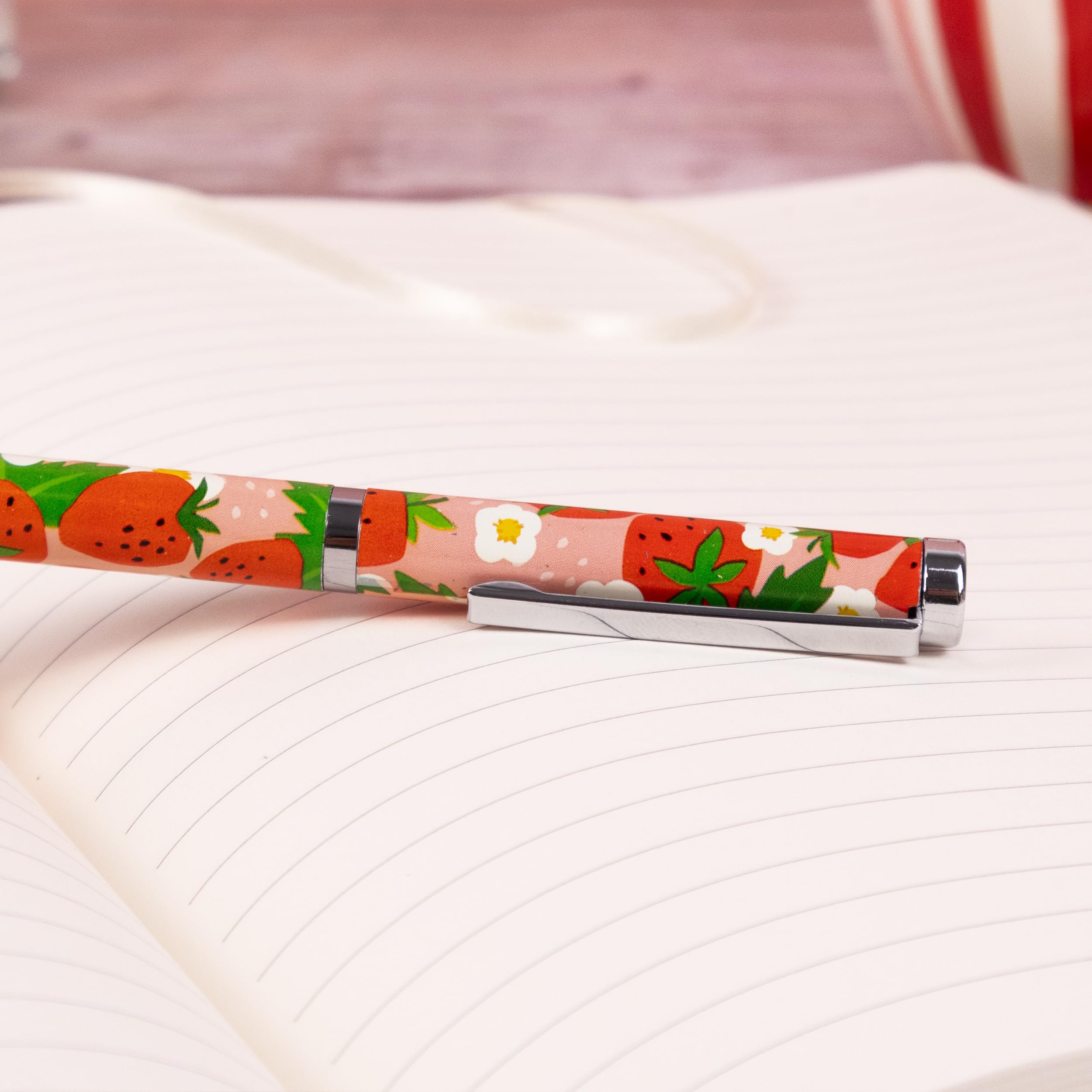 Robert Frederick Strawberries Ballpoint Pen - Black Ink Twist Nib | Medium Point | Gift Box 4