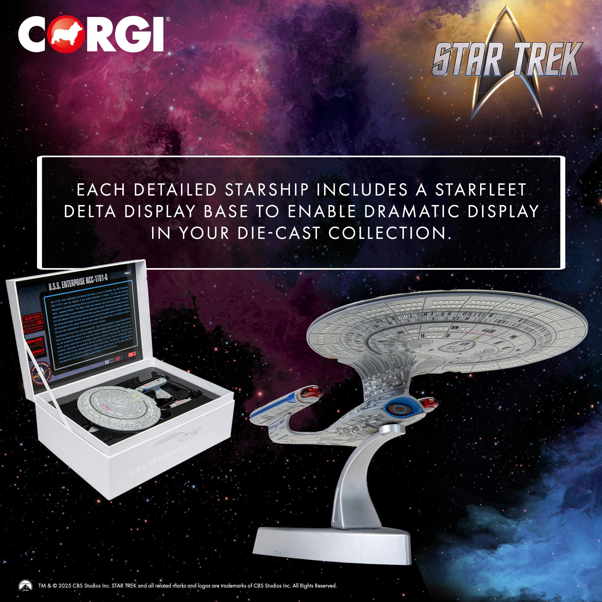 Corgi Diecast USS Enterprise NCC-1701-D Star Trek Spaceship Model - Collectible Sci-Fi Space Craft for Adults 4