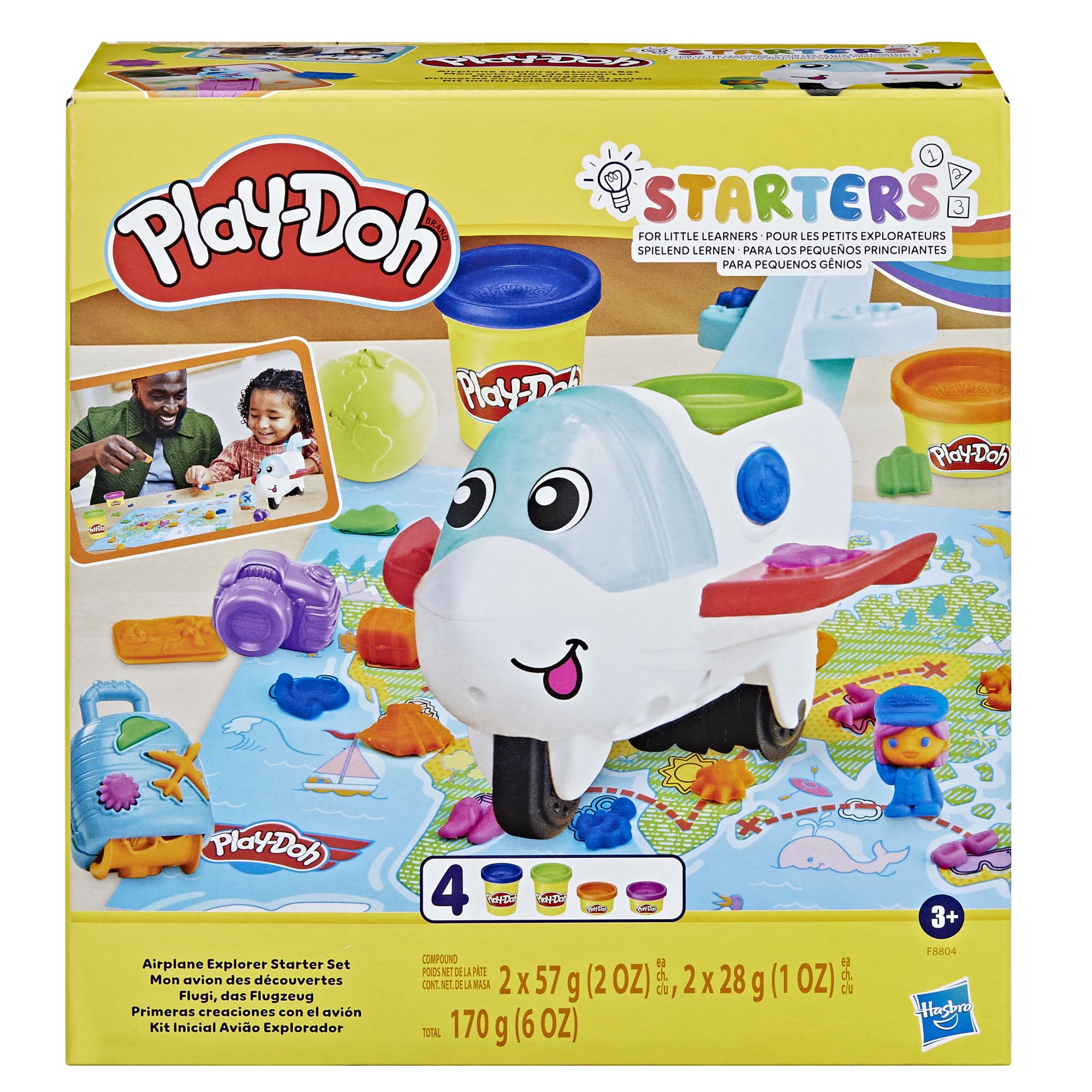 Play-Doh Flugzeug-Entdecker-Starter-Spielset – Kreatives Spielen zum Thema Reisen für Kinder ab 3 Jahren 7