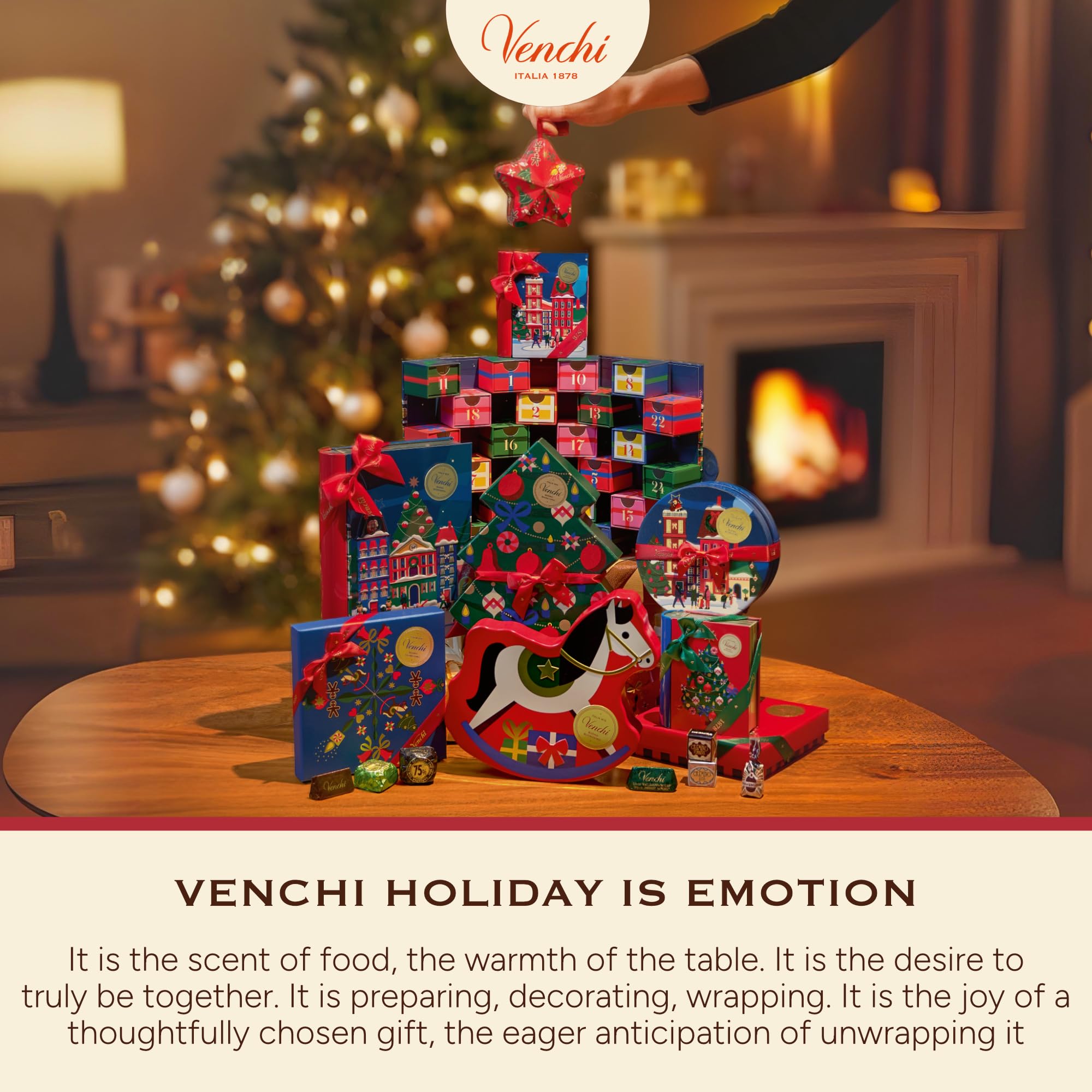 Venchi Gift Box with 16 Dark Mini Blend Chocolates | 60%, 75%, 90% Cocoa | 1.7 oz 6