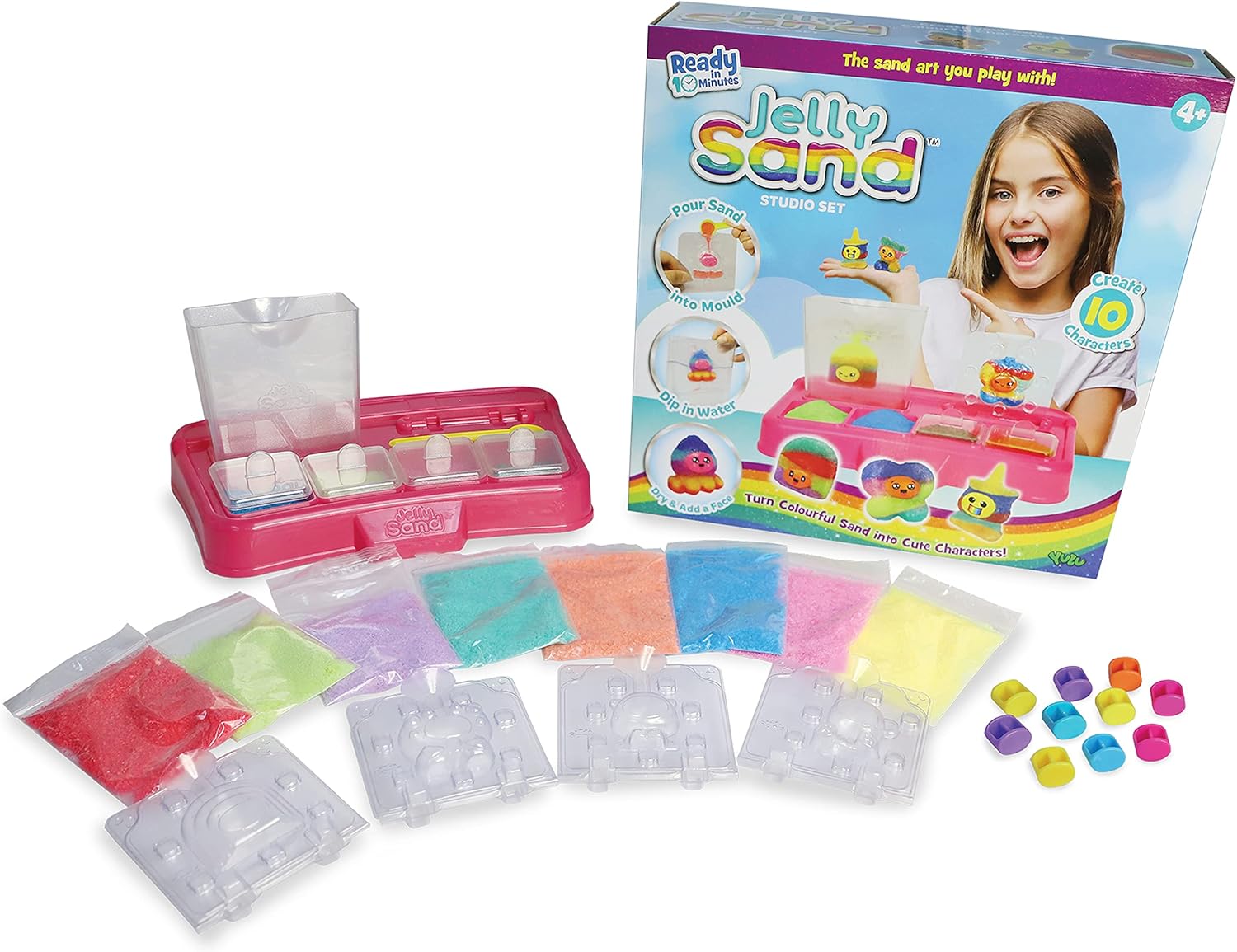 Jelly Sand Super Studio - Create Adorable Characters with Colorful Sand Art Kit 9
