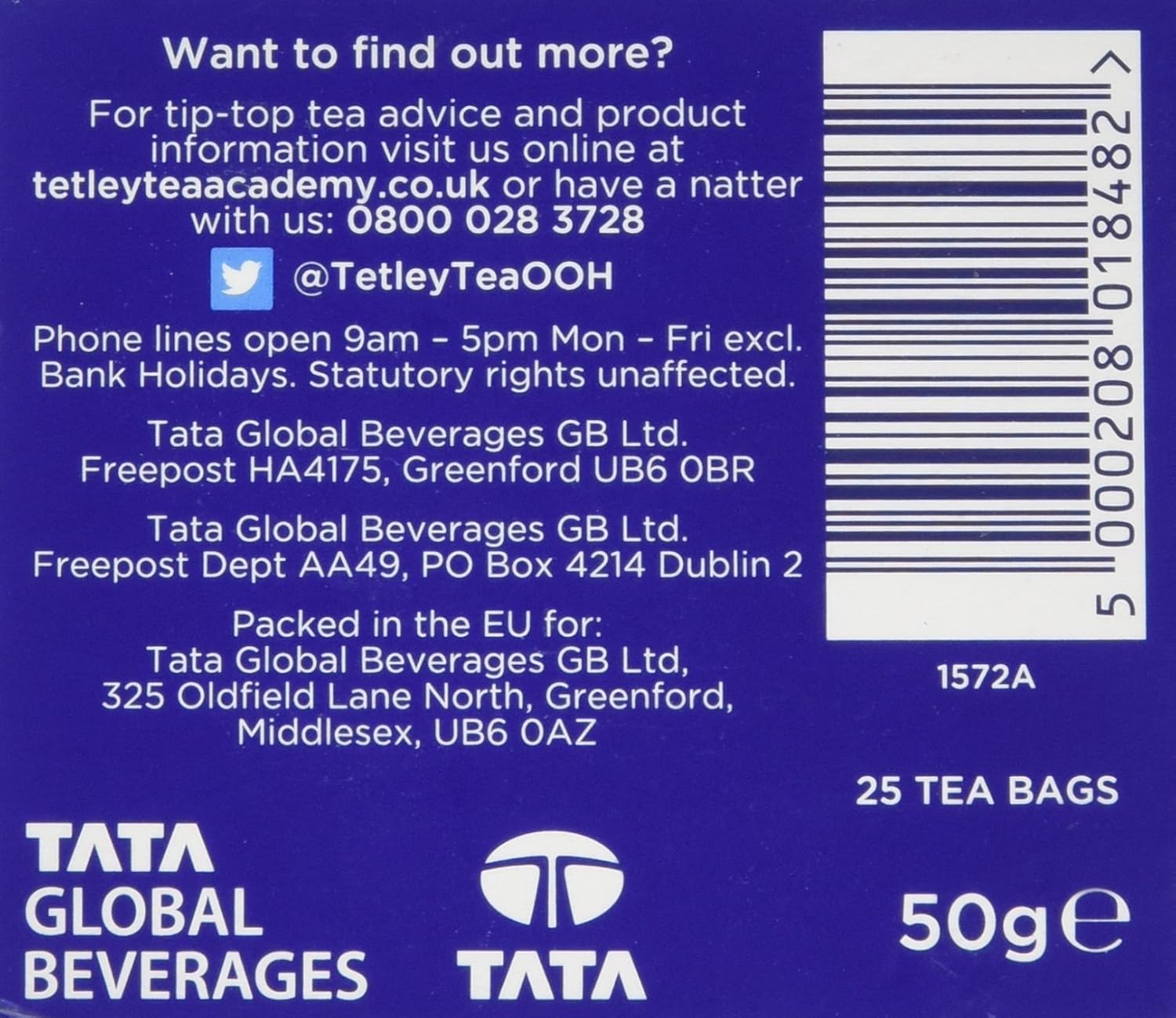 Tetley English Breakfast Teebeutel – einzeln verpackte Umschläge mit Schnur und Etikett, 25er-Pack 5