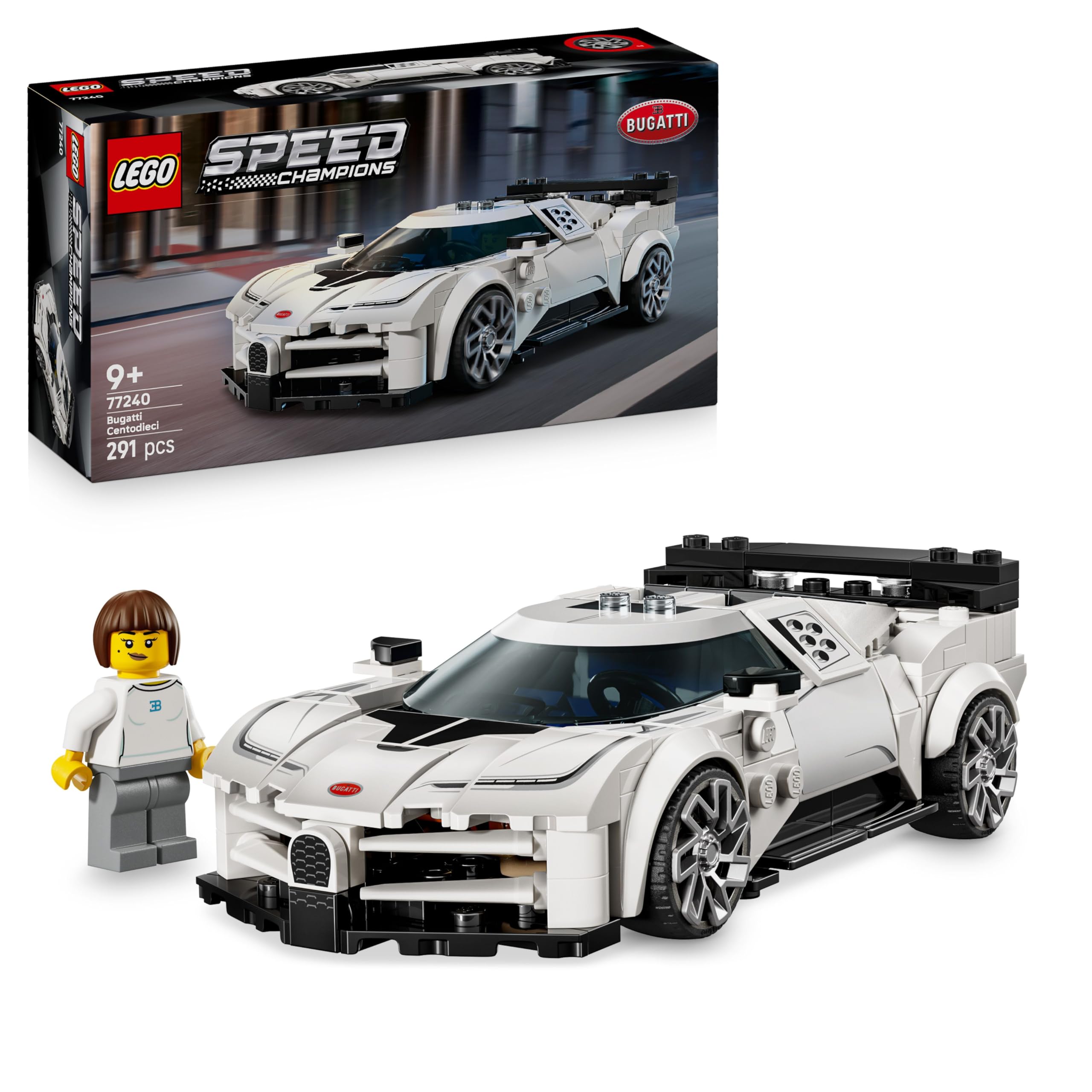 LEGO Speed Champions Bugatti Centodieci Hyper Sports Car Toy - Building Set for 9+
