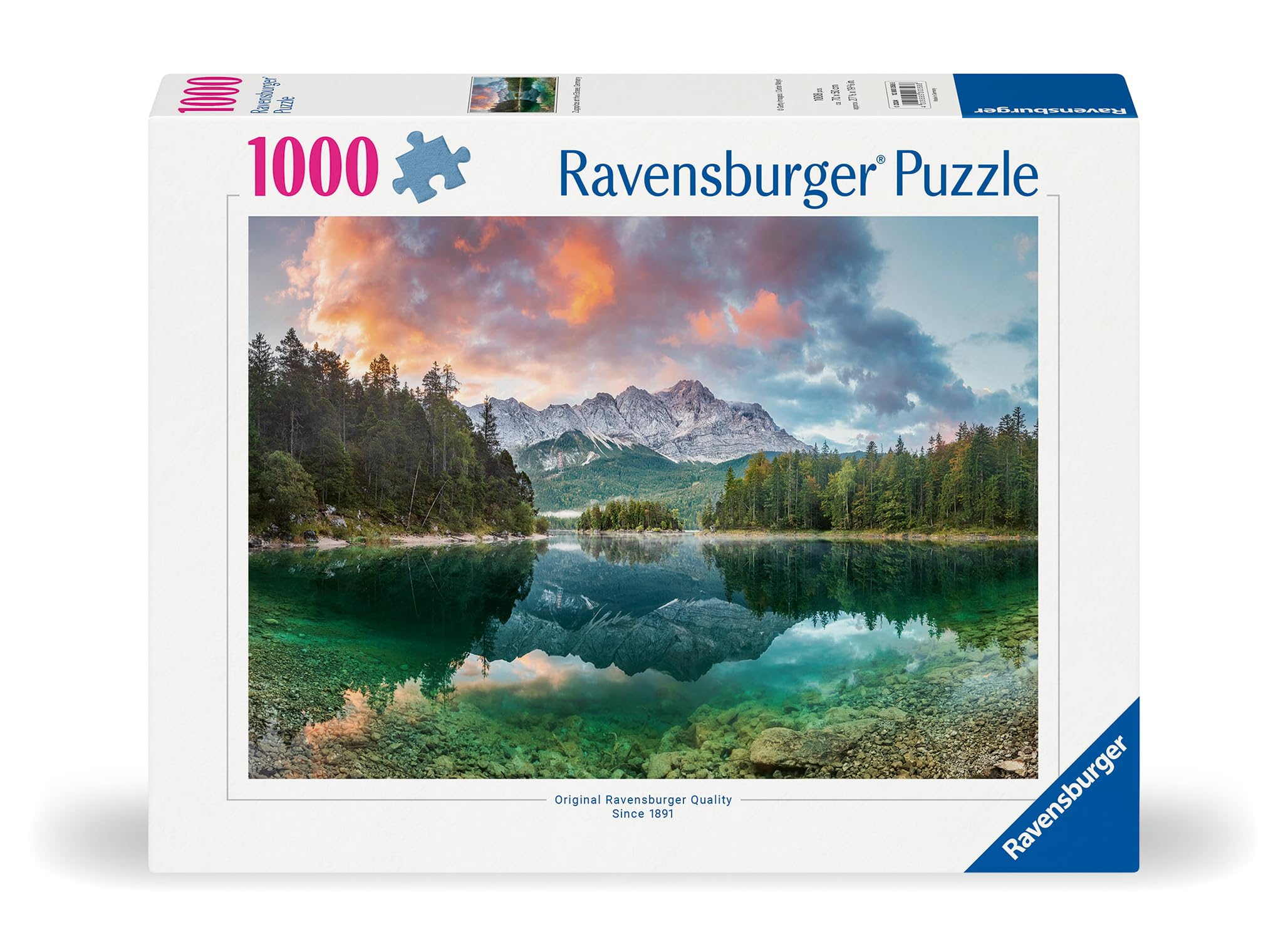 Ravensburger Zugspitze at the Eibsee Germany 1000 Piece Jigsaw Puzzle | 70x50cm