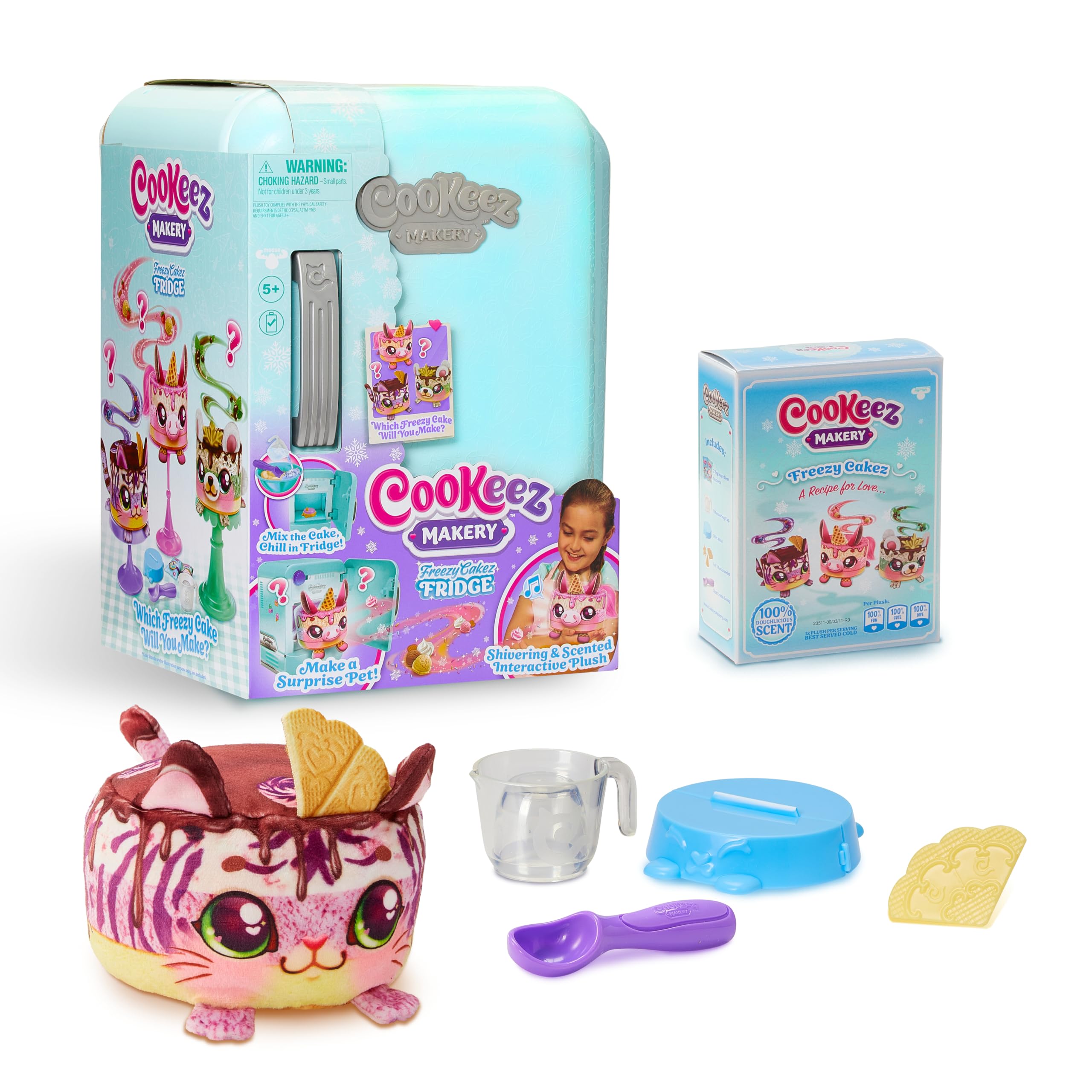 Cookeez Makery Freezy Cakez - Mix & Decorate Interactive Plush Playset for Kids 5-12