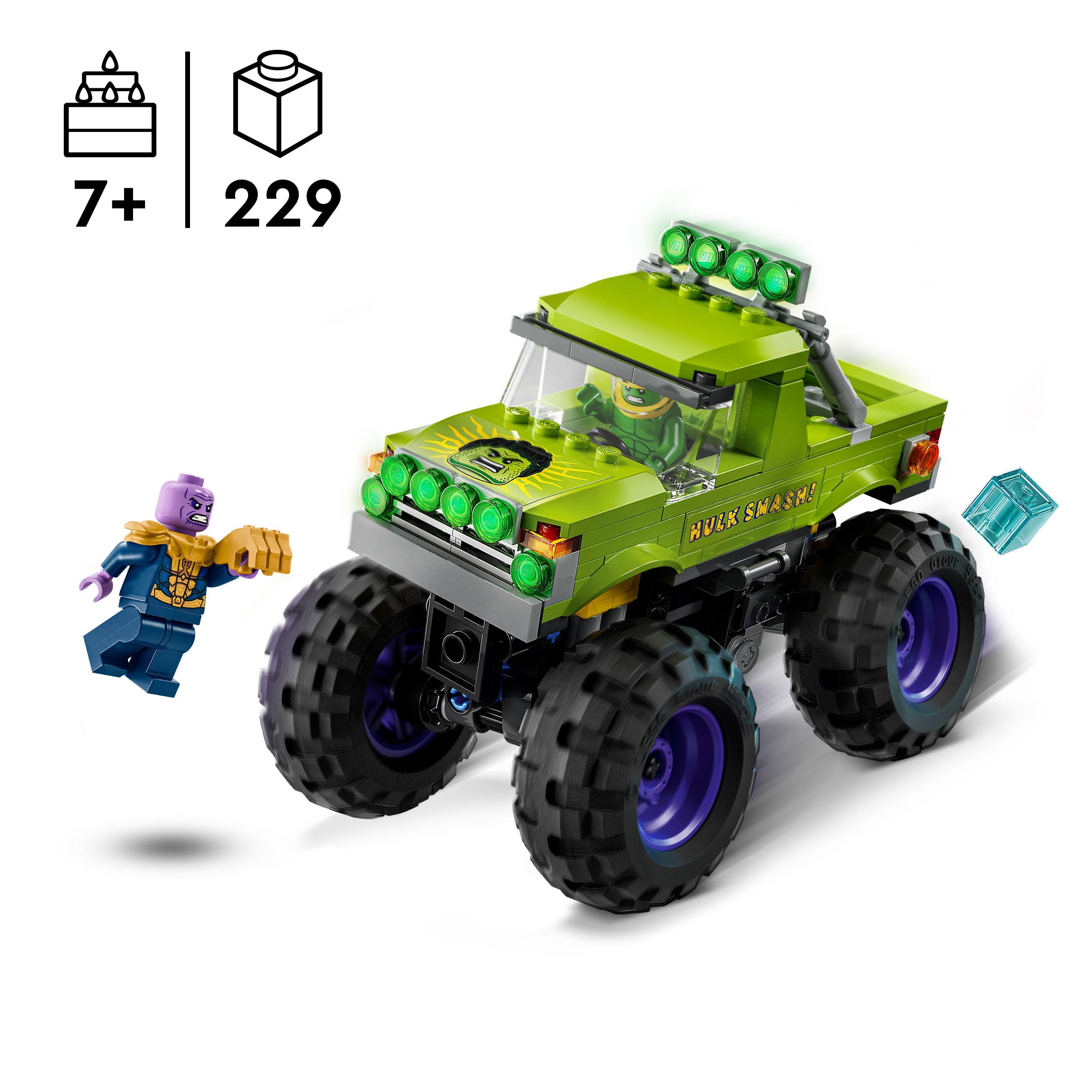 LEGO Marvel The Hulk Truck vs. Thanos - Super Hero Building Toy with Minifigures for Ages 7+ 4