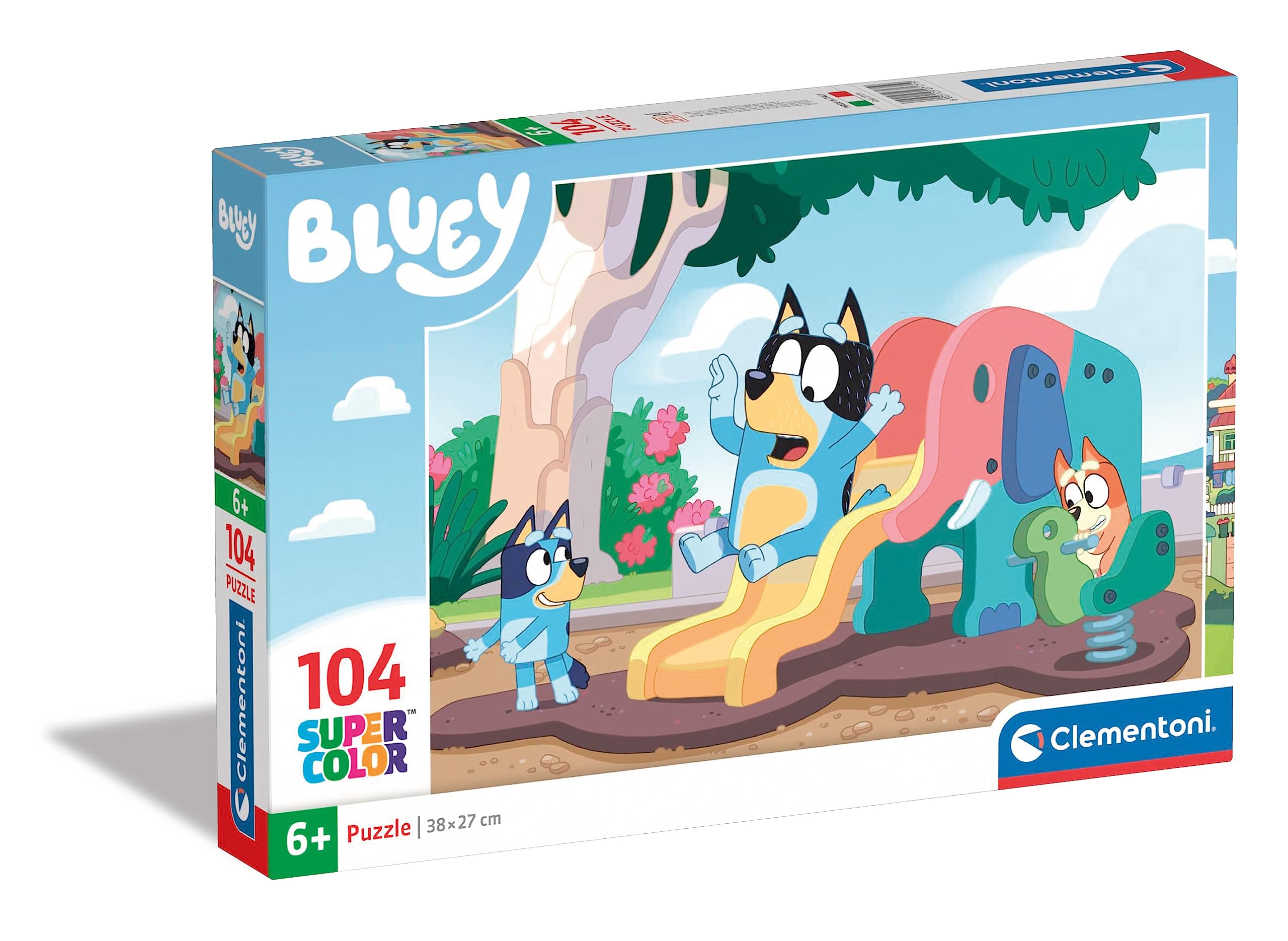 Clementoni Supercolor Bluey Jigsaw Puzzle - 104 Pieces | Kids Age 6+ | Made in Italy