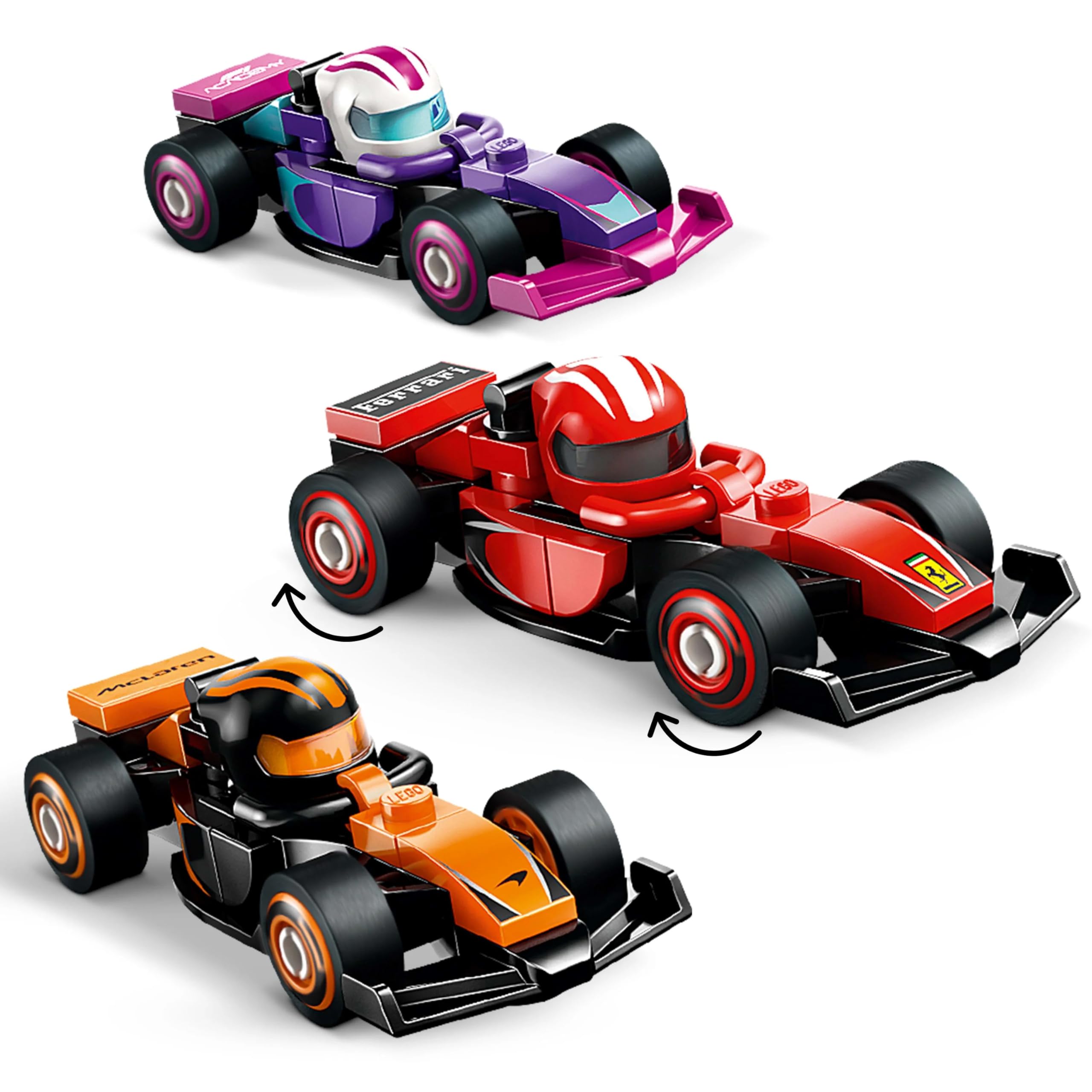 LEGO F1 Rennwagen zum Sammeln – 1 von 12 Mini-Baumodellen mit beweglichen Rädern für Kinder ab 6 Jahren 7