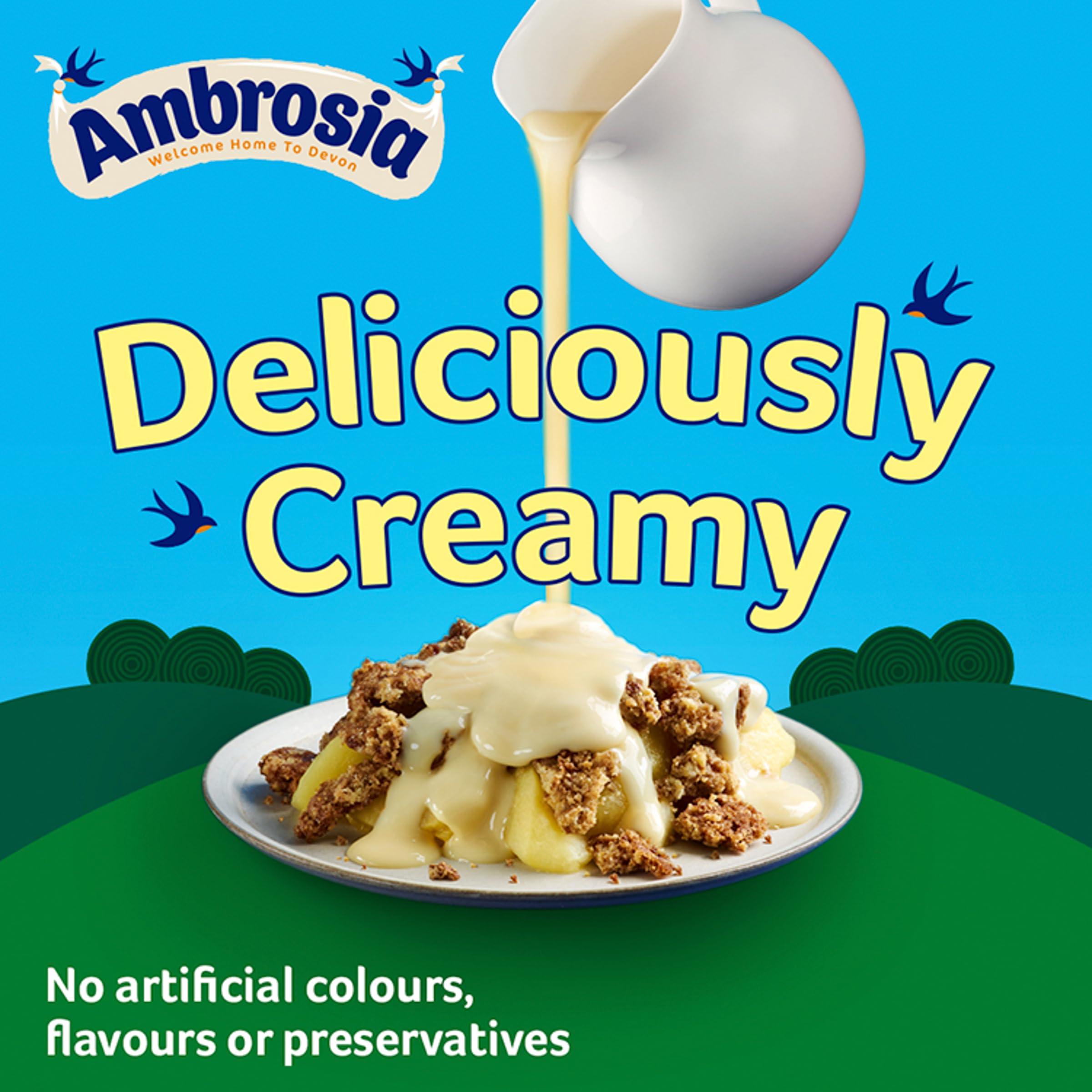 Ambrosia - Devon Custard Original Recipe Creamy Ready-to-Eat Dessert 400g 5
