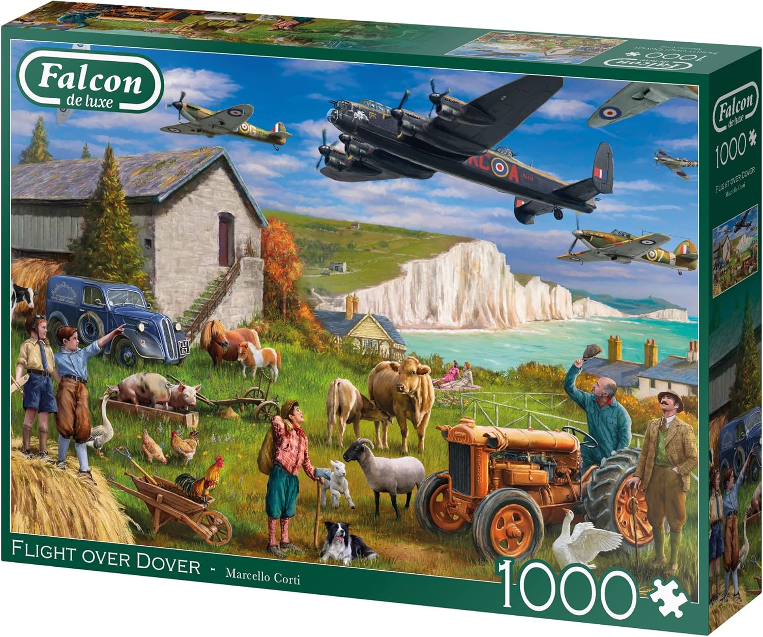 Jumbo Falcon de luxe Flight over Dover 1000-Piece Jigsaw Puzzle 3