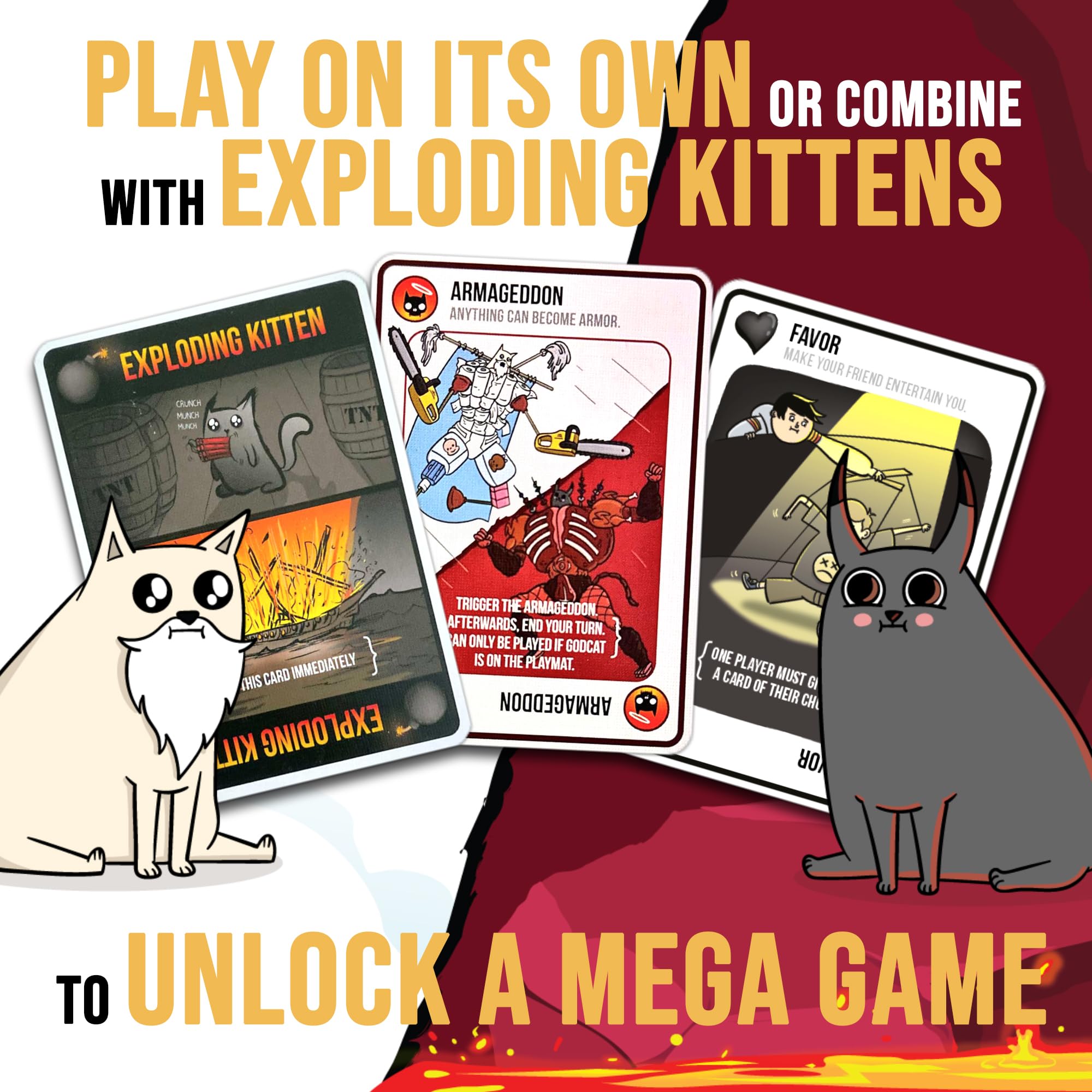 Exploding Kittens Gut gegen Böse Kartenspiel – 2–5 Spieler – Ab 7 Jahren – Inspiriert von der Netflix-Show 5