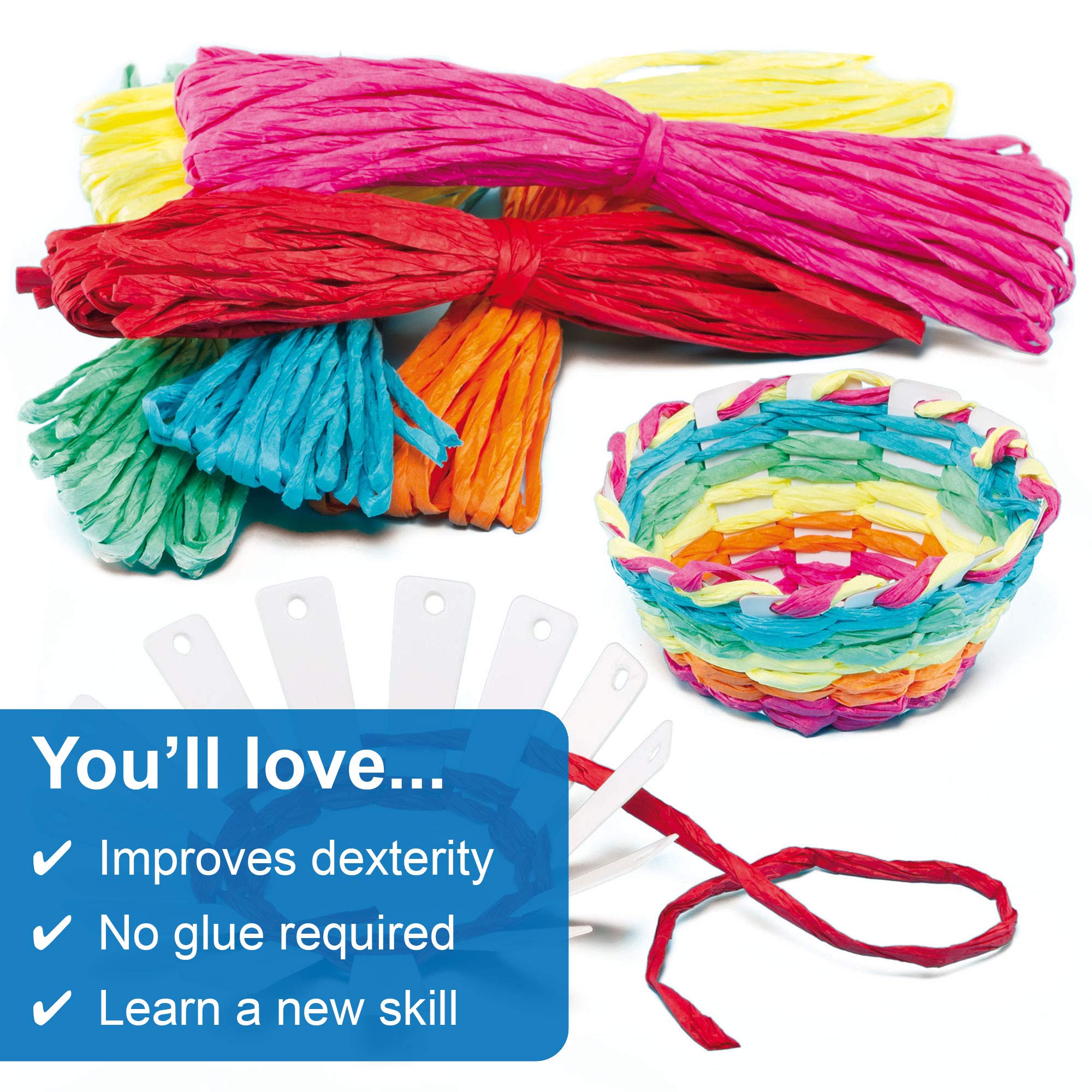 Baker Ross EF656 Basket Weaving Craft Kit - Creative Arts & Crafts Activity for Kids Ages 5+ 4