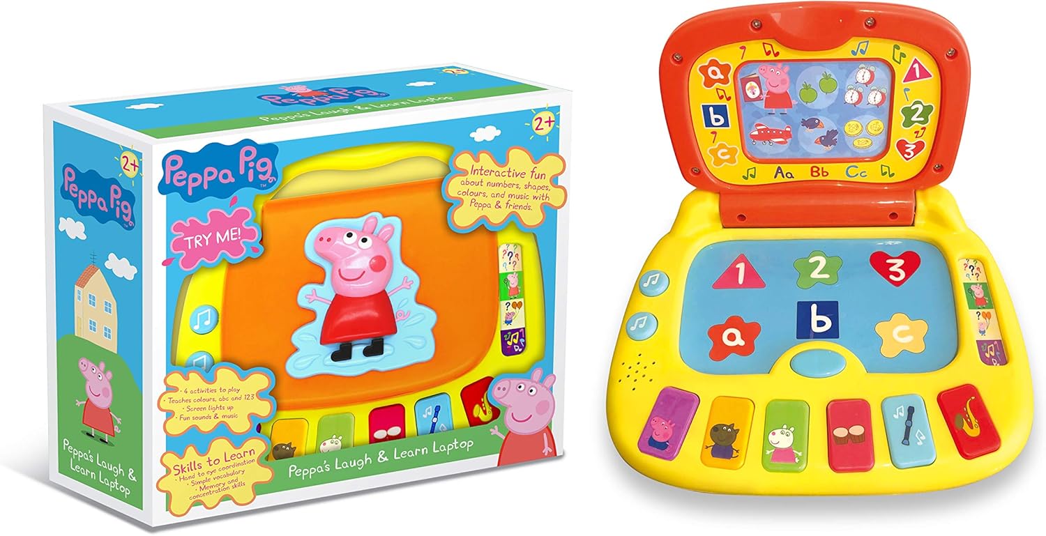 Peppa Pig PP02 Laugh & Learn Laptop - Educational Electronic Toy for Toddlers 2+ 4