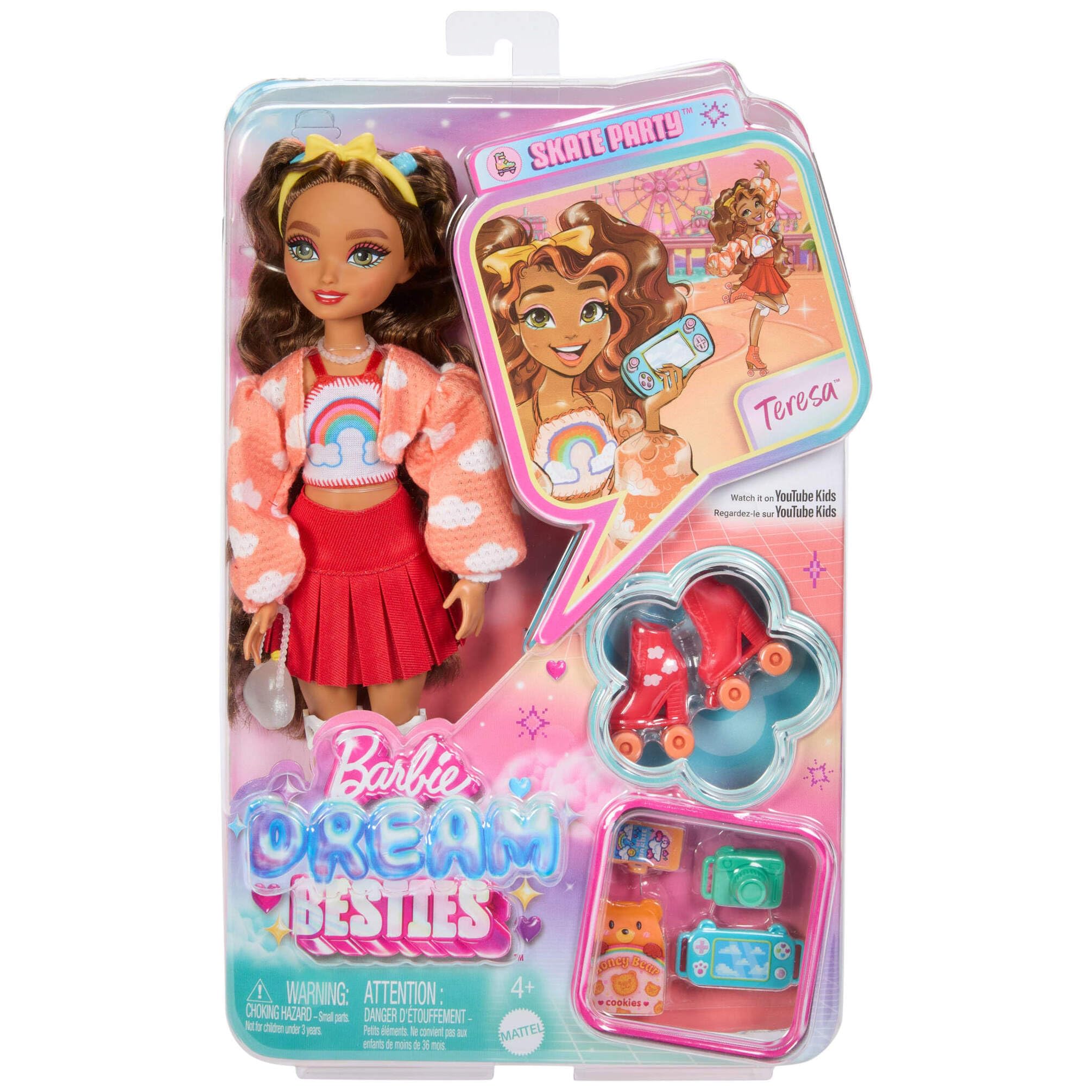 Barbie Dream Besties Teresa Roller Skating Fashion Doll with Accessories 12