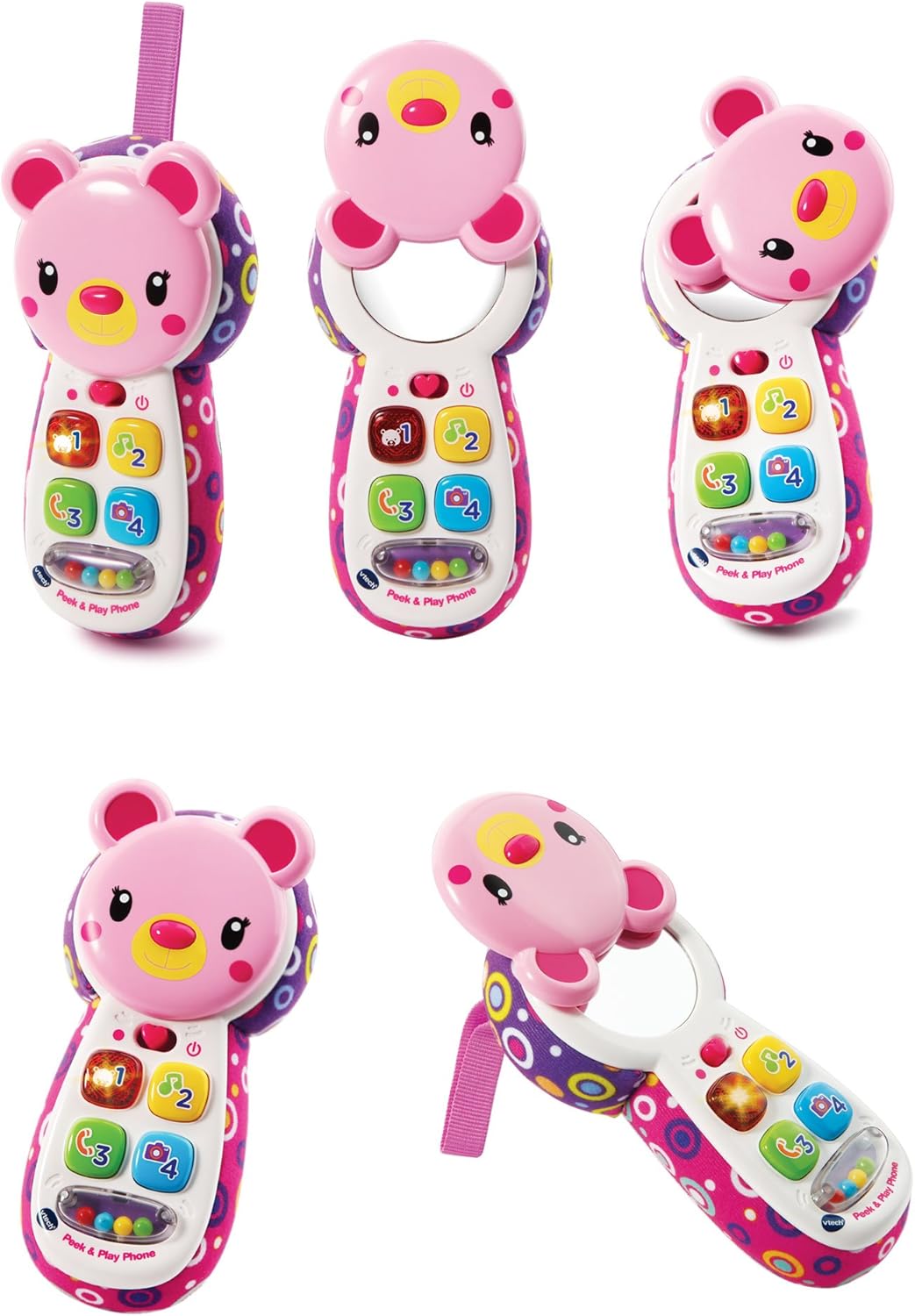 VTech Peek & Play Kids Mobile Phone - Educational Toy for Babies 3 Months+ with Lights, Sounds & Mirror 4