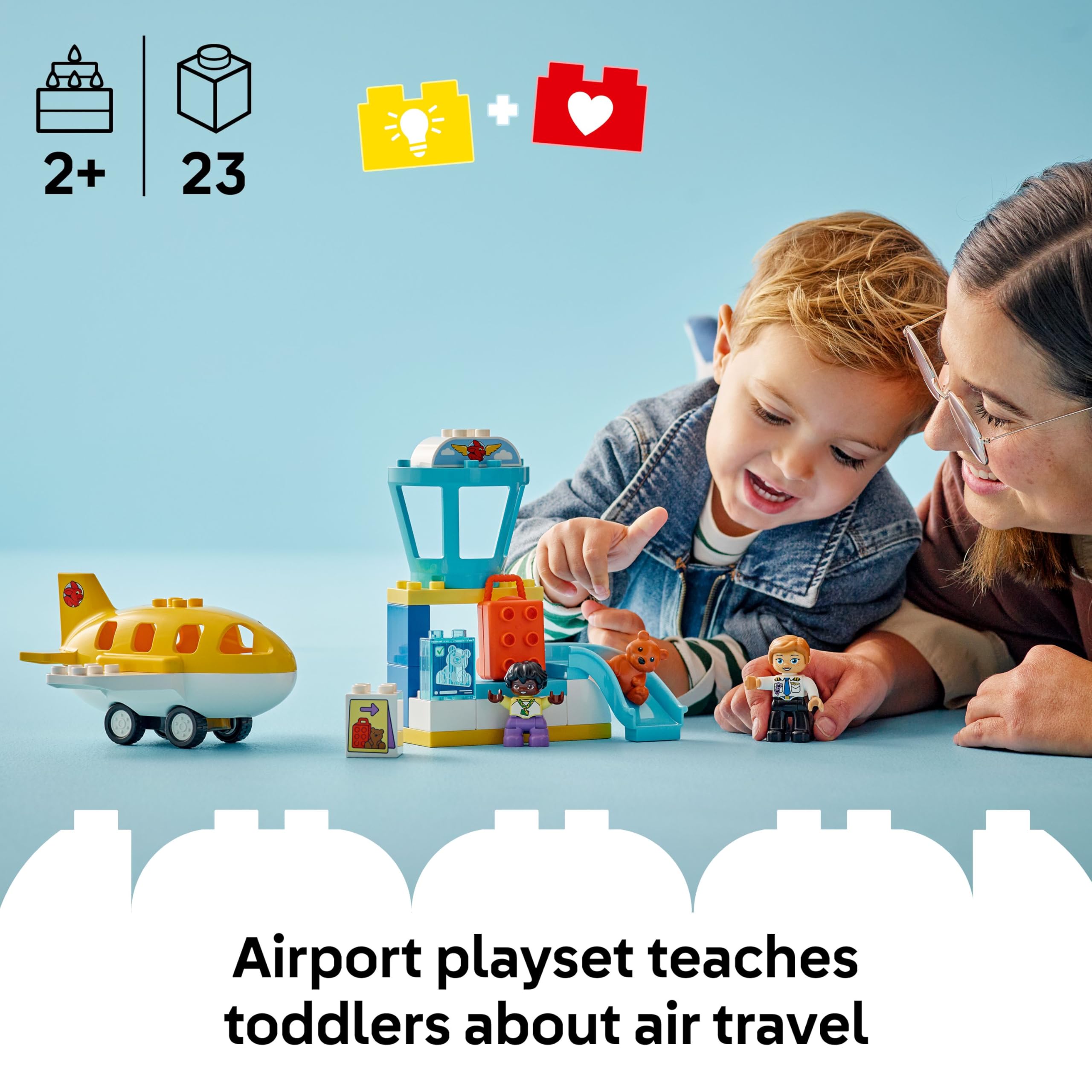 LEGO DUPLO First Time at the Airport - Educational Building Set for Toddlers 2+ 6