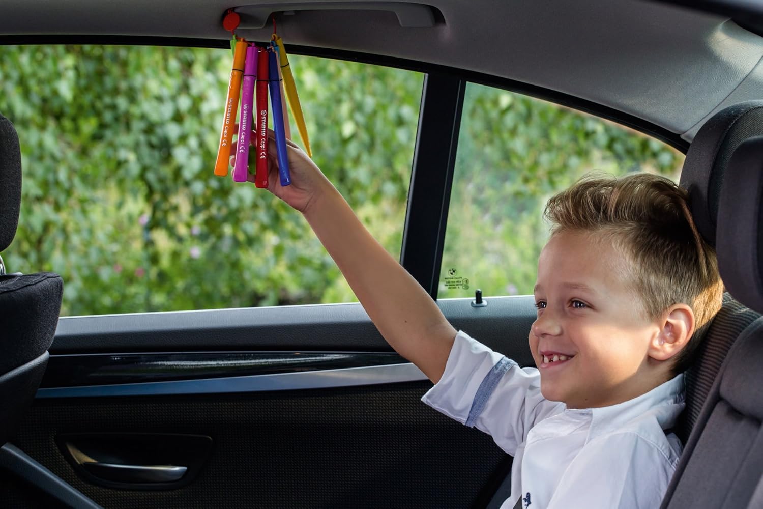 STABILO Cappi Felt Tip Pens - 18 Assorted Colors with Cap Rings for Kids 7