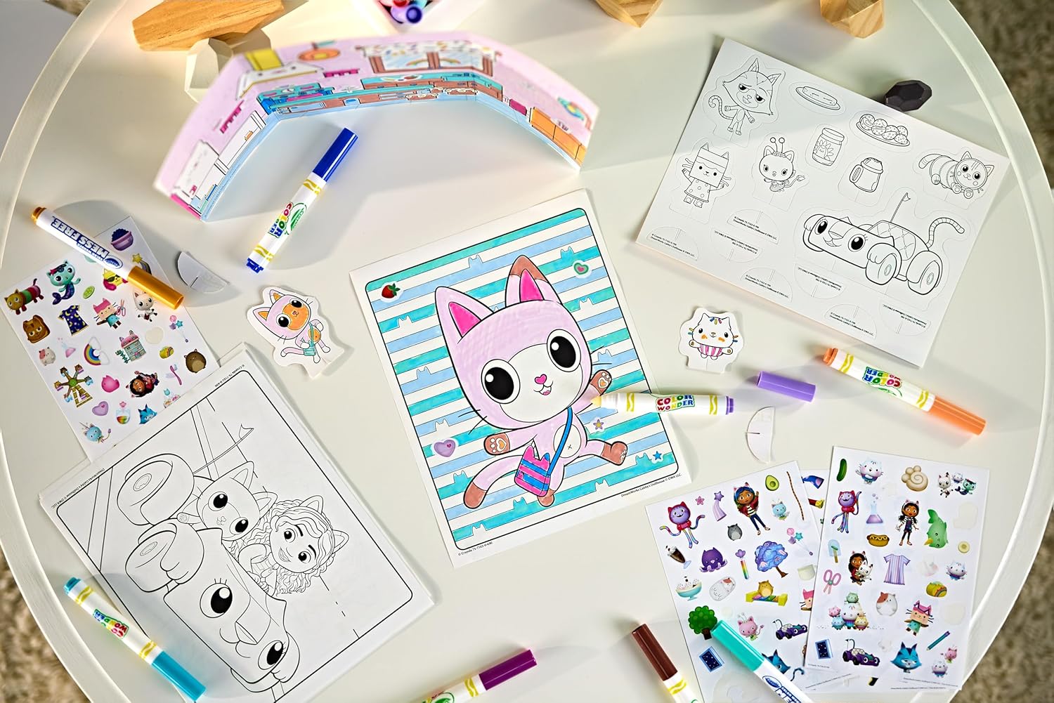 Crayola Color Wonder Activity Kit - Gabby's Dollhouse Mess-Free Coloring Playset 7