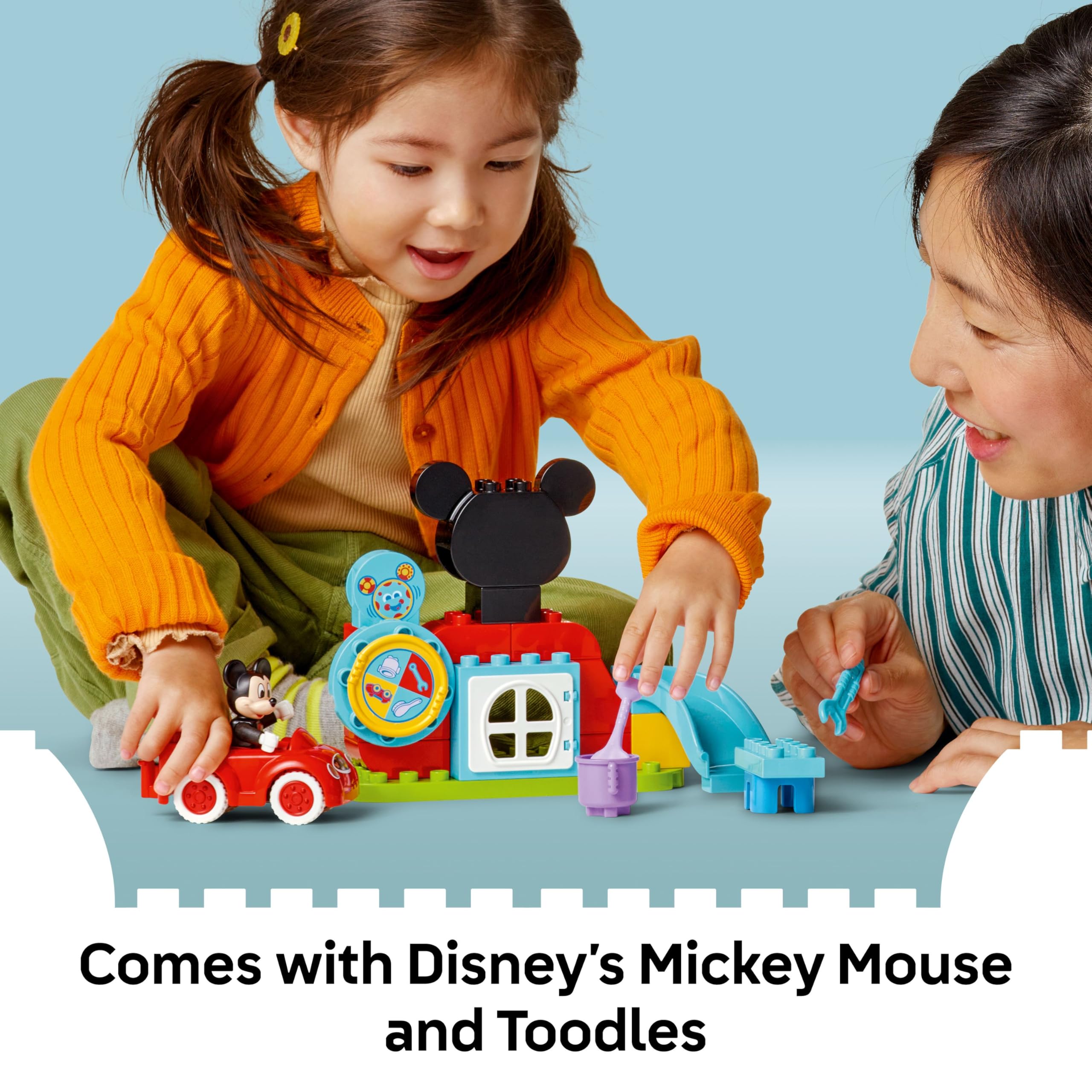 LEGO DUPLO Disney Mickey Mouse Clubhouse & Car Set - Building Toy for Toddlers 2+ 7
