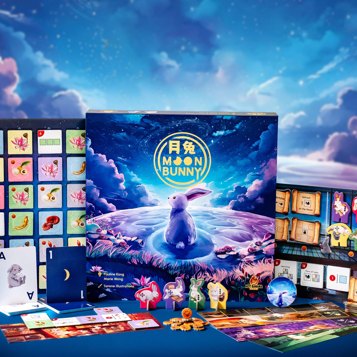Hot Banana Games Moon Bunny Dedicated Deck Card Game | Ages 8+ | 1-4 Players