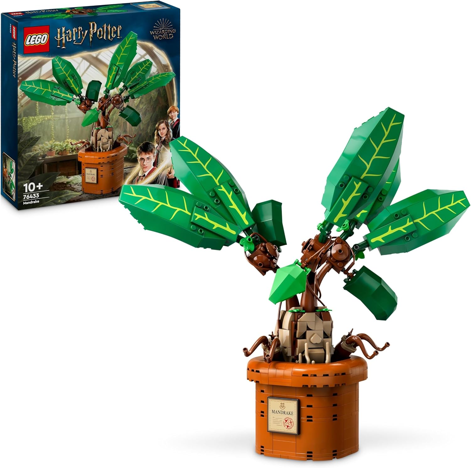 LEGO Harry Potter Mandrake Plant Toy - Buildable Magical Creature Display Set for Ages 10+