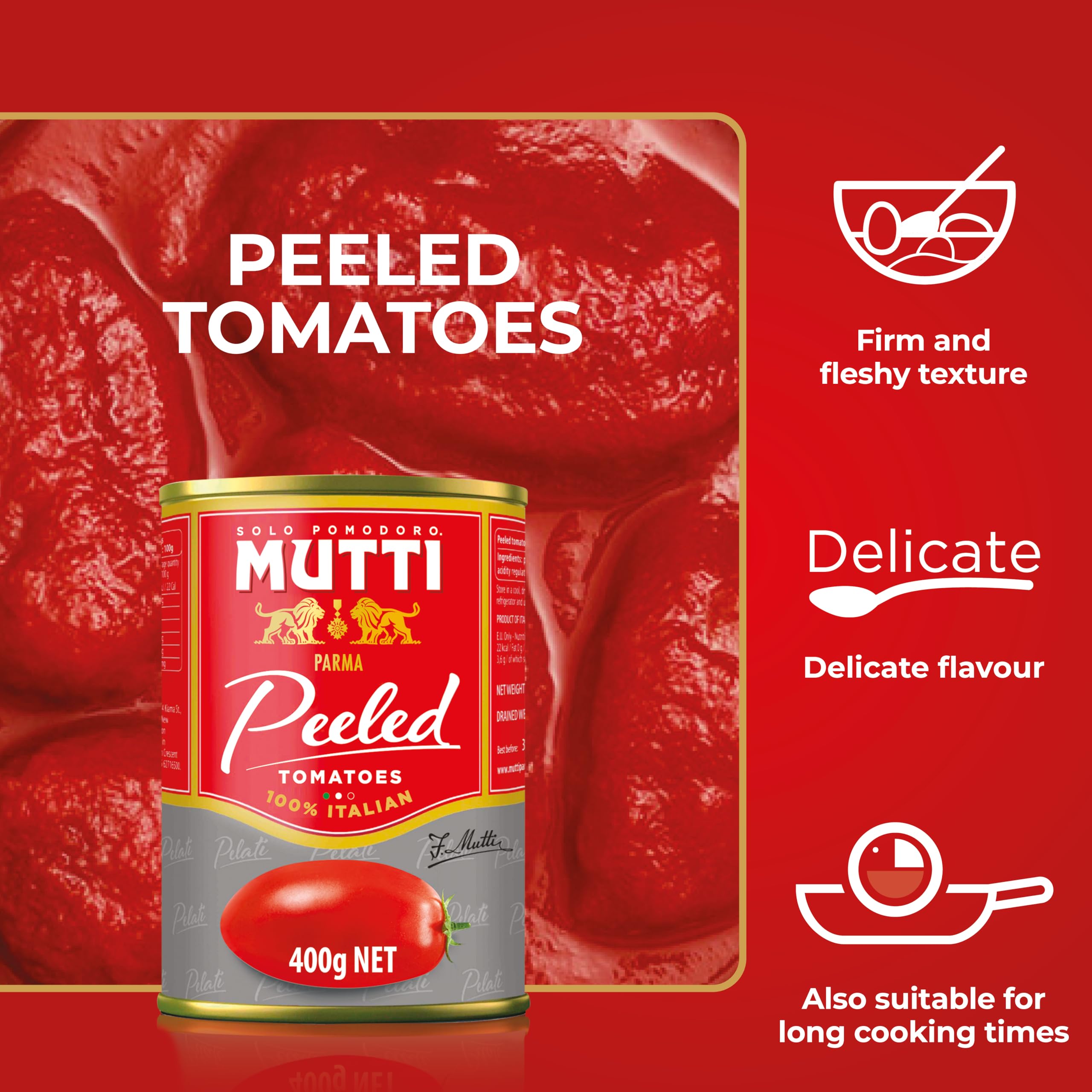 Mutti - Peeled Tomatoes, 400g (Pack of 4) 4