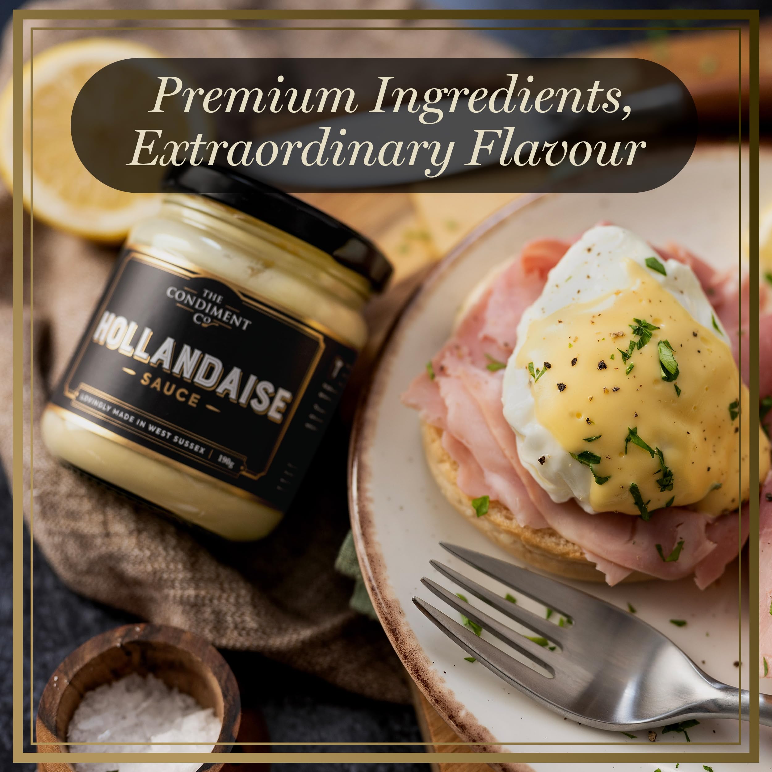 The Real Condiment Co – Sauce Hollandaise 190 g, verzehrfertig, vegan und glutenfrei 3