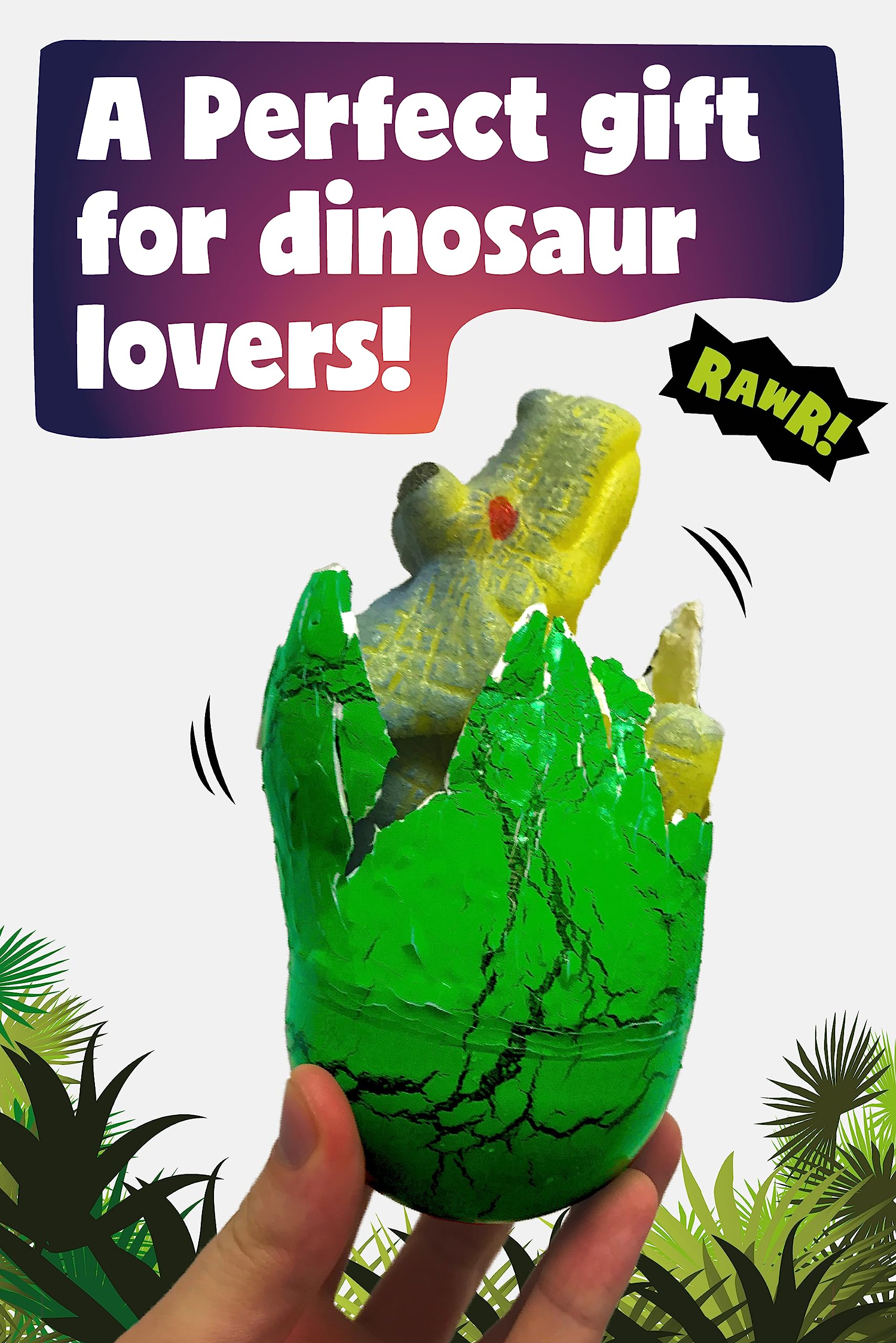 NURCHUMS Keycraft Hatching Triceratops Egg - Grow & Morph Dinosaur Toy for Kids 5