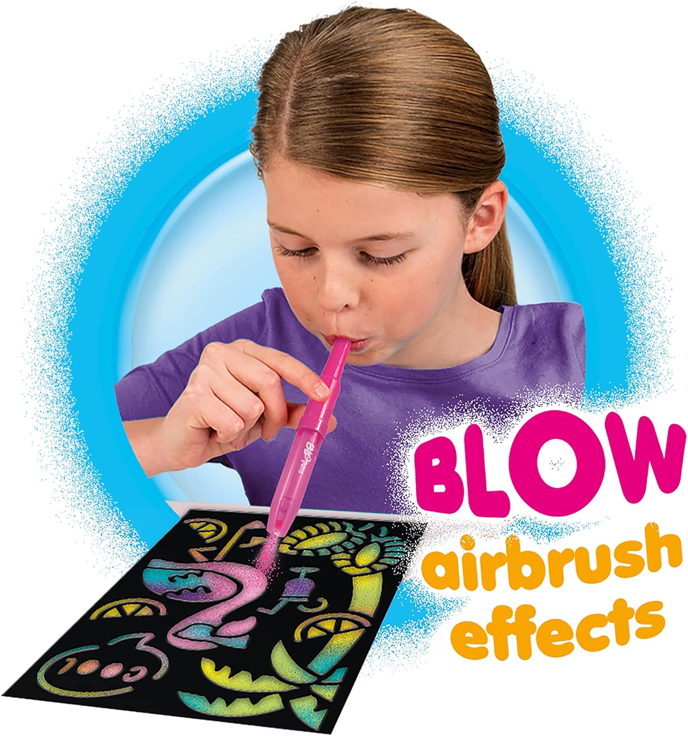 BLOPENS Sequins Activity Set - Sparkle Airbrush Art for Kids 4+ 3