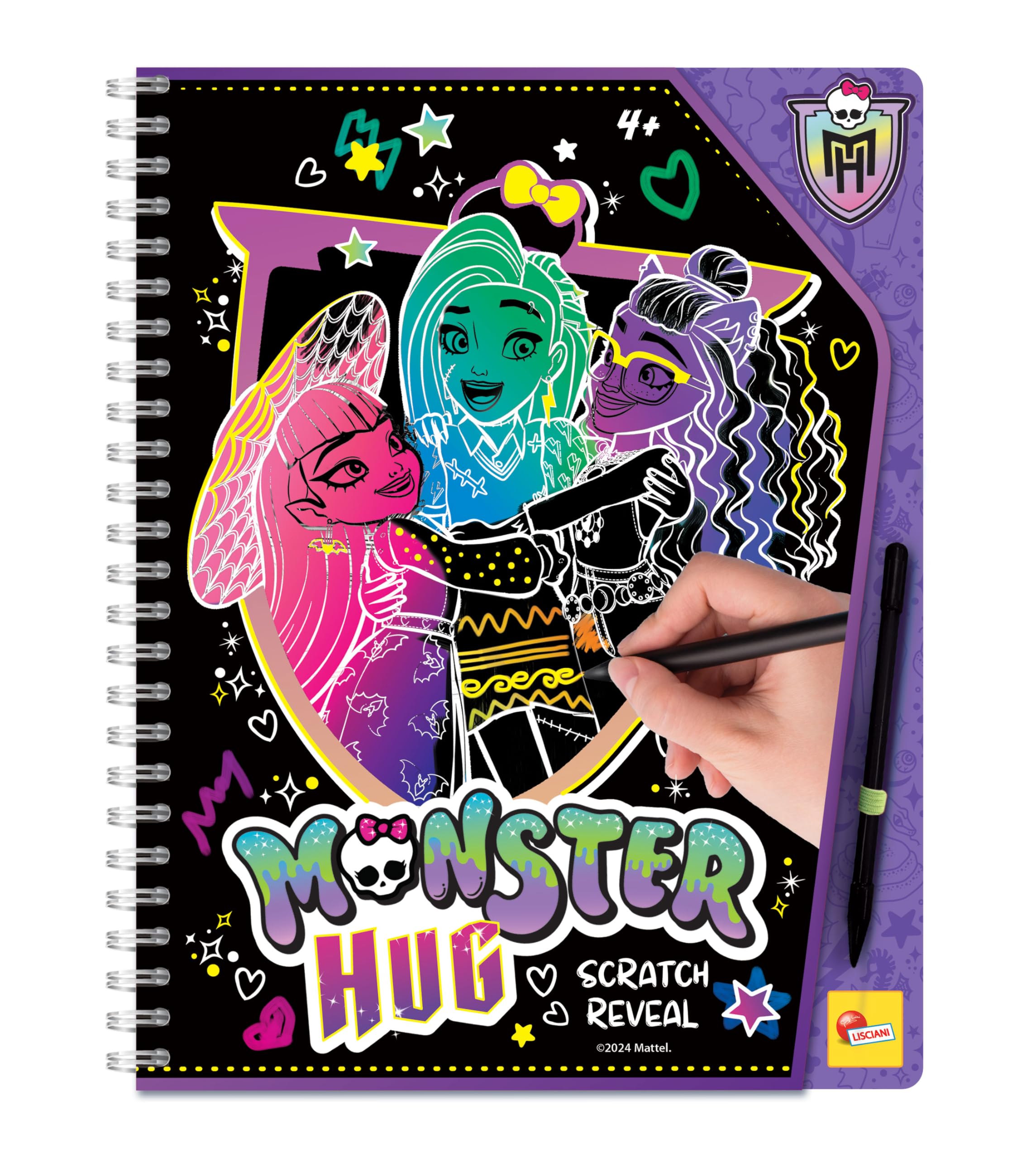 Lisciani Monster High Scratch Book - Monster Hug | 44 Pages | Ages 4+