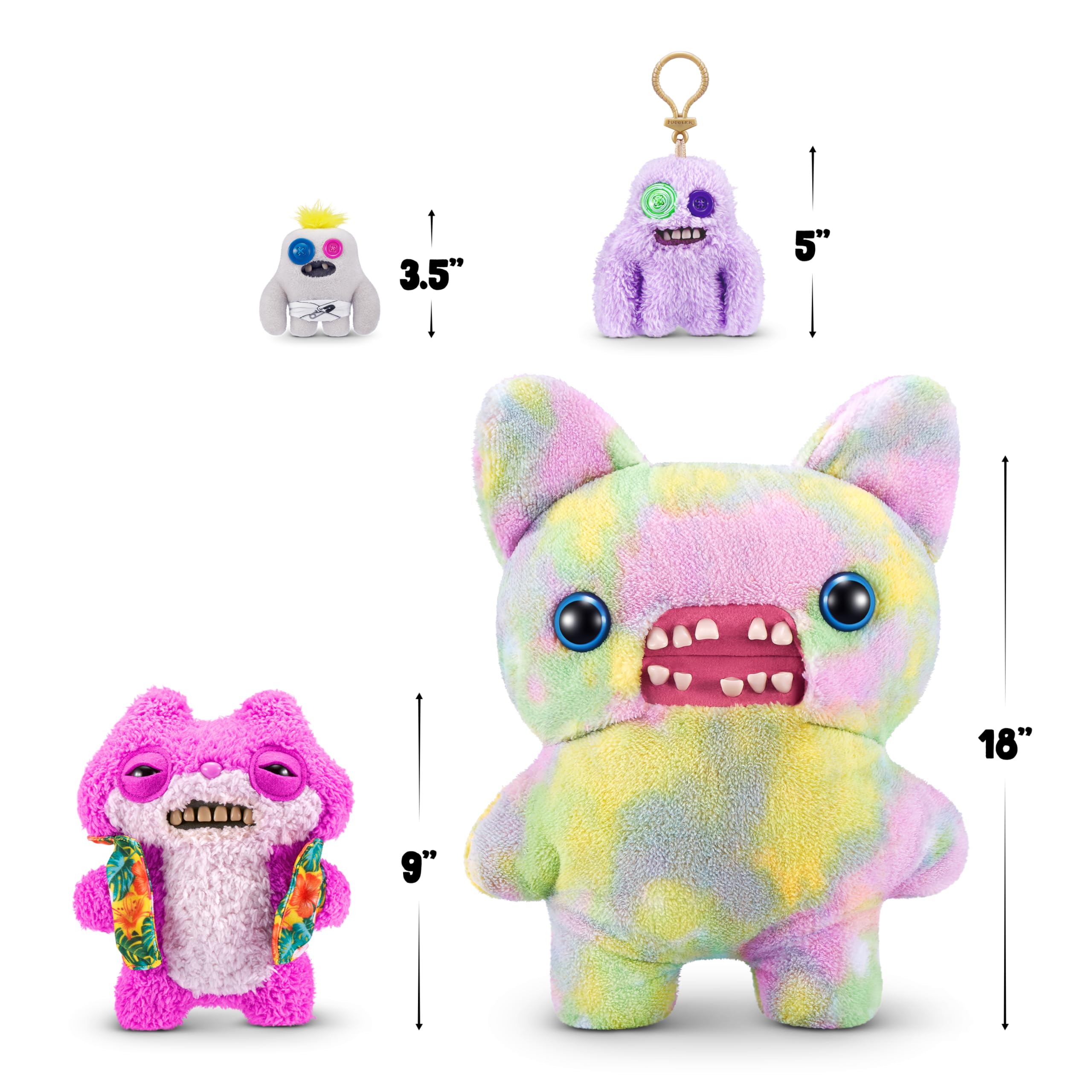 Fuggler Vacay Vibes - Sketchy Squirrel Pink Plush Collectible Toy 5