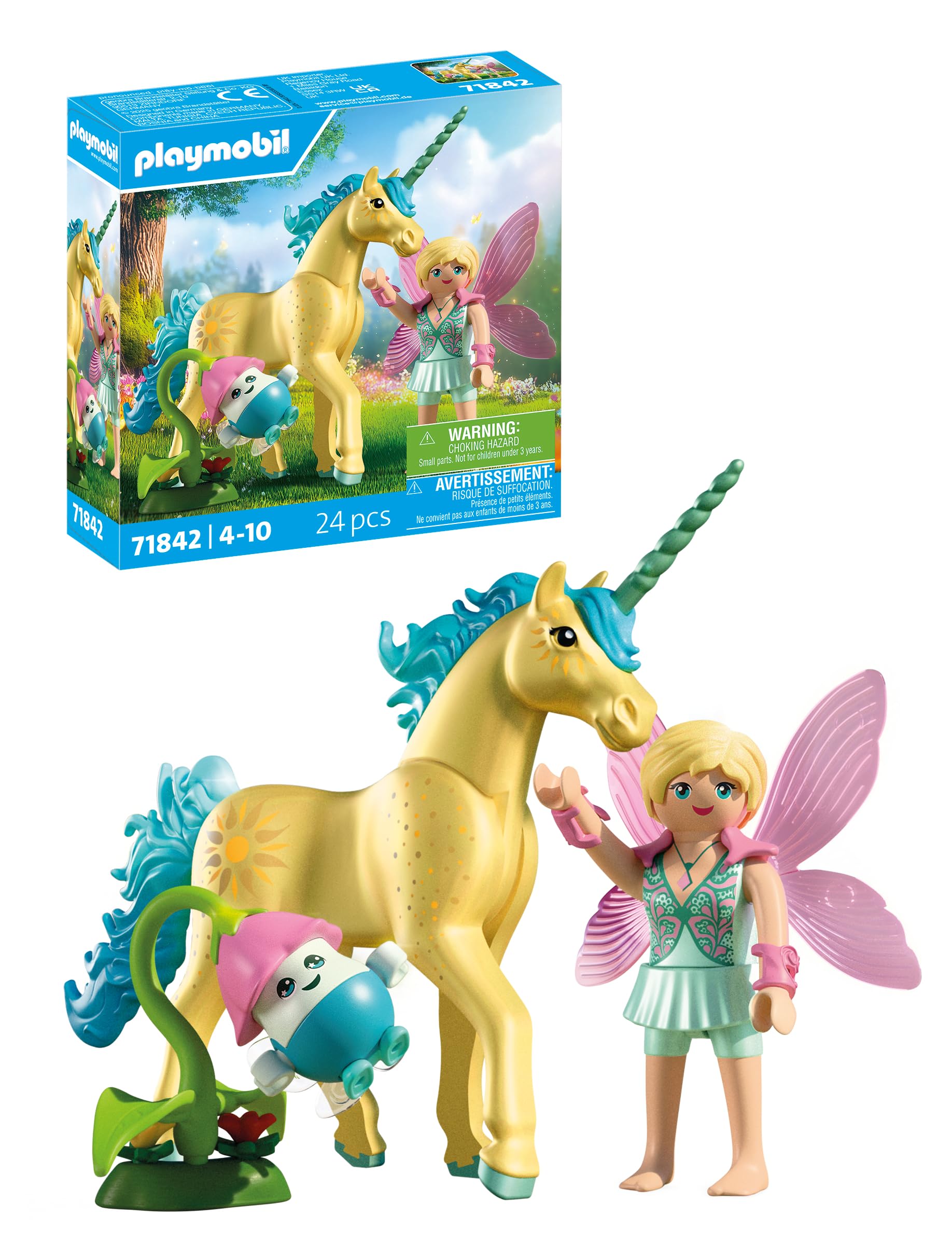 Playmobil Magic Unicorns Collectible Unicorn Sunshine Blossom with Fairy - 4+ Years