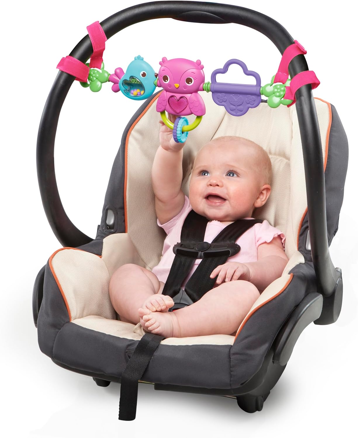 Bright Starts Busy Birdies Carrier Toy Bar - Musical Take-Along with Lights & Activities 7