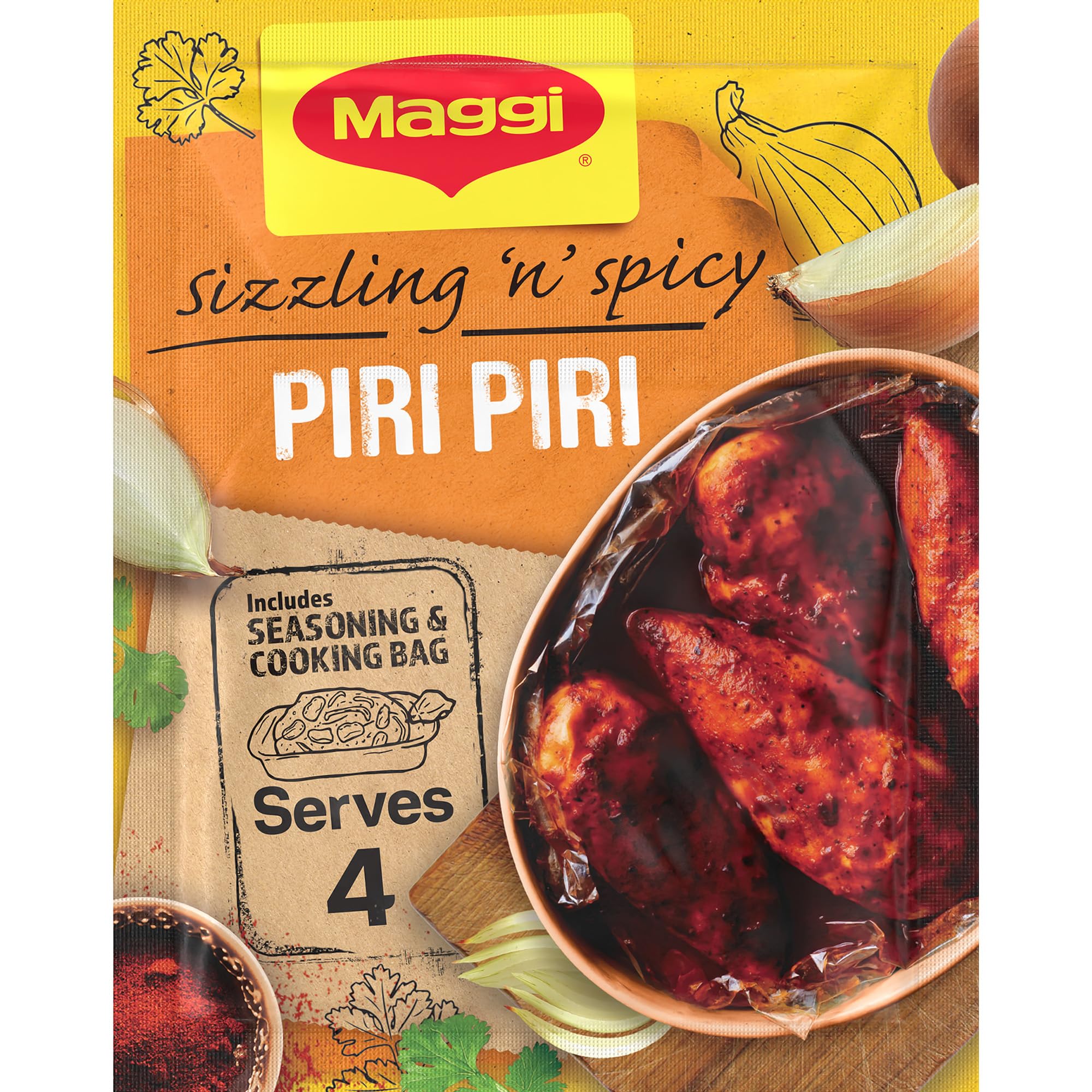 MAGGI So Juicy Smokey Piri Piri Chicken Recipe Mix 27g
