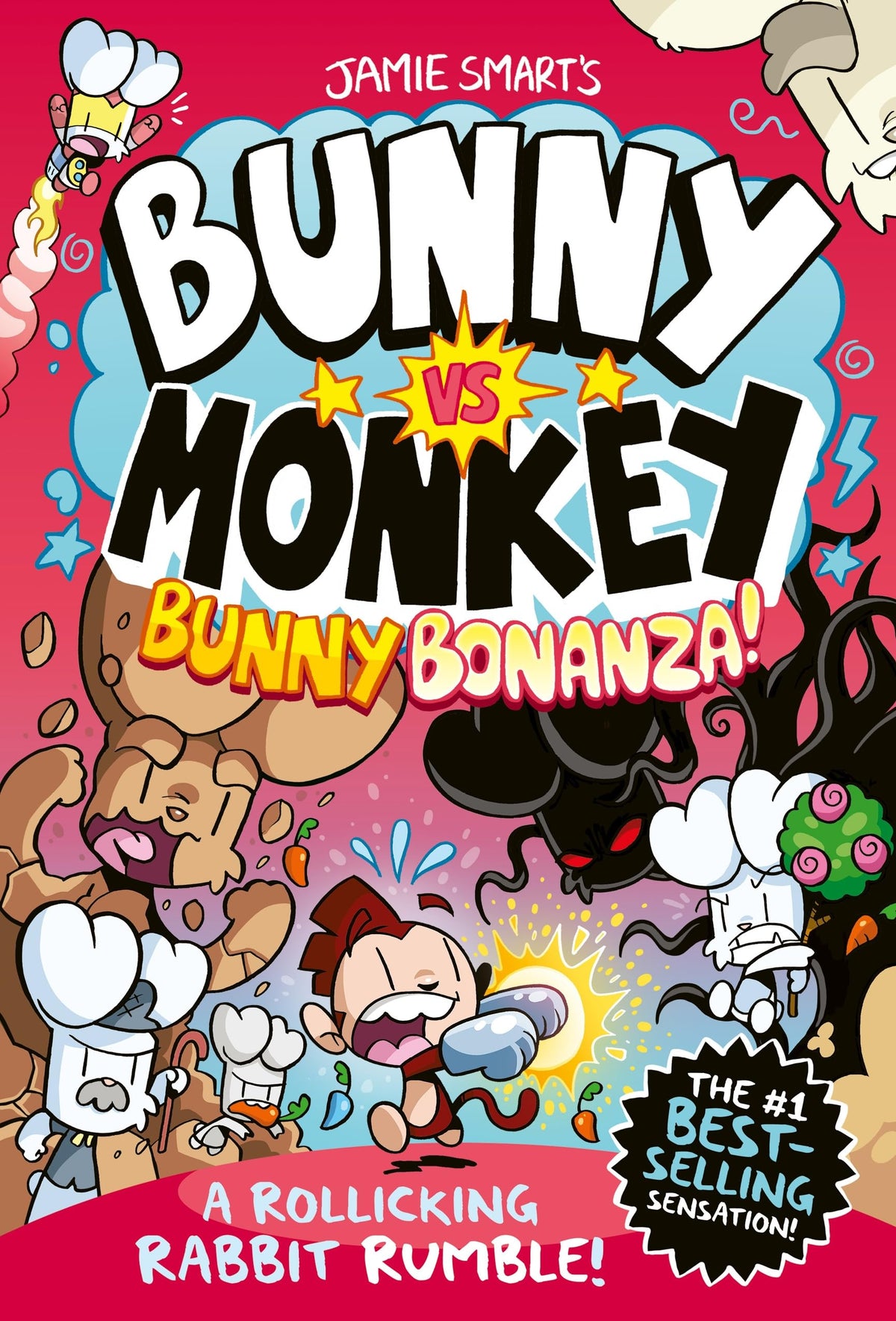 Bunny vs Monkey: Bunny Bonanza! by Jamie Smart (Hardcover, Ages 7-10)