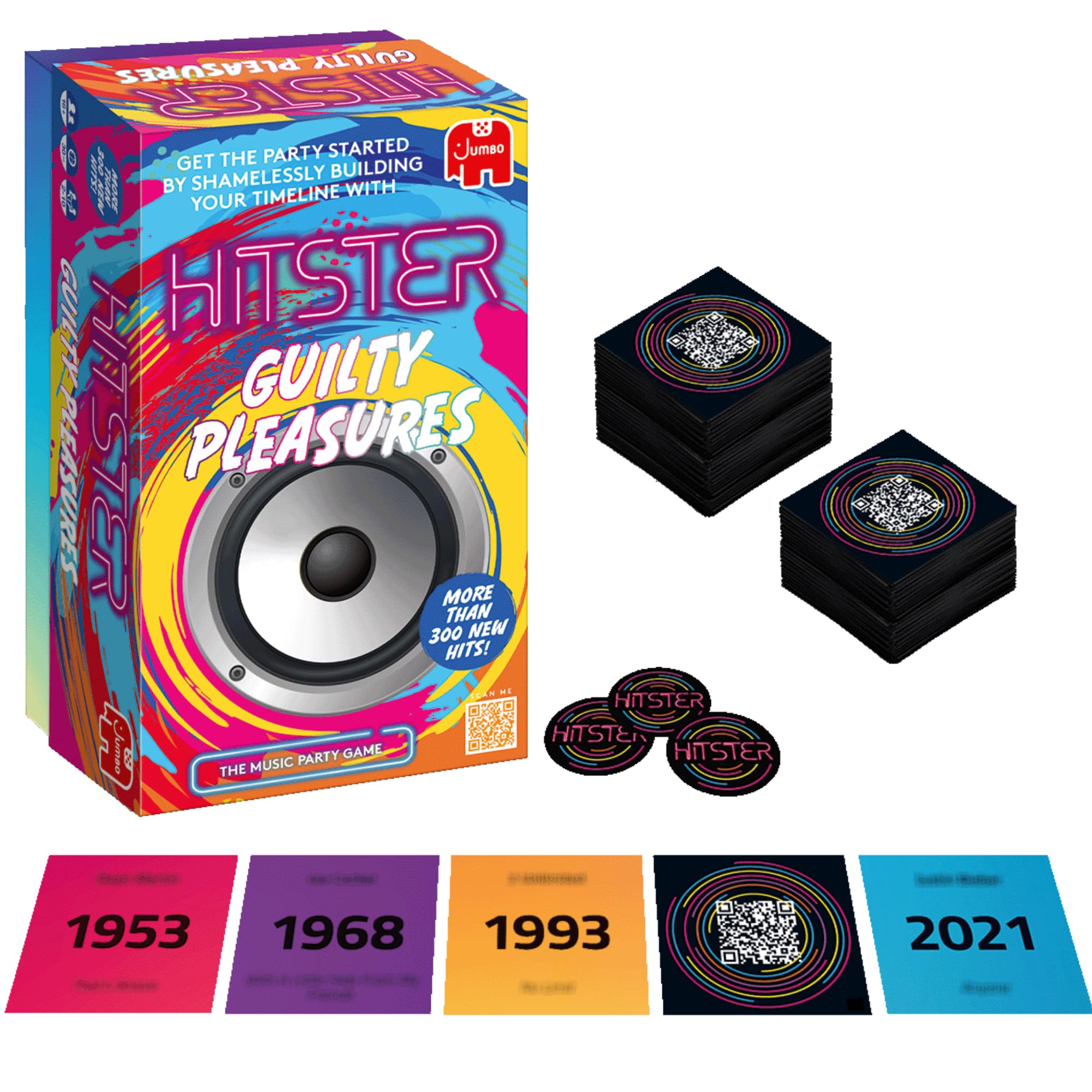 Hitster Guilty Pleasures - Music Party Card & Quiz Game for Adults