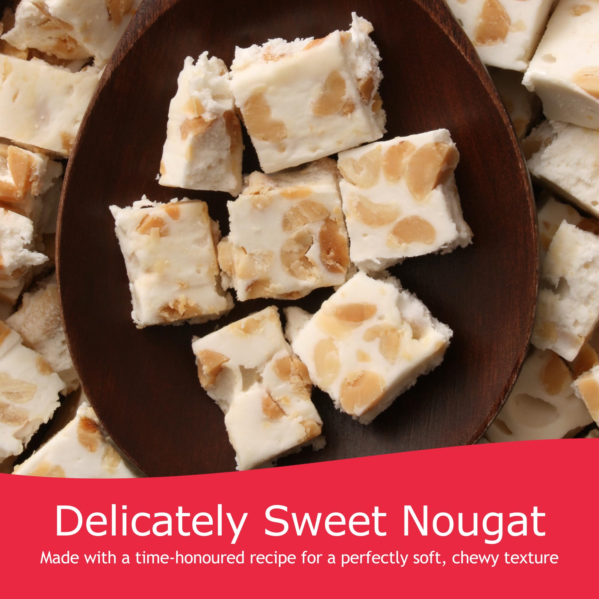Rita Farhi Traditional Almond Nougat - Soft & Chewy Honey Recipe | 500g Gift Jar 2