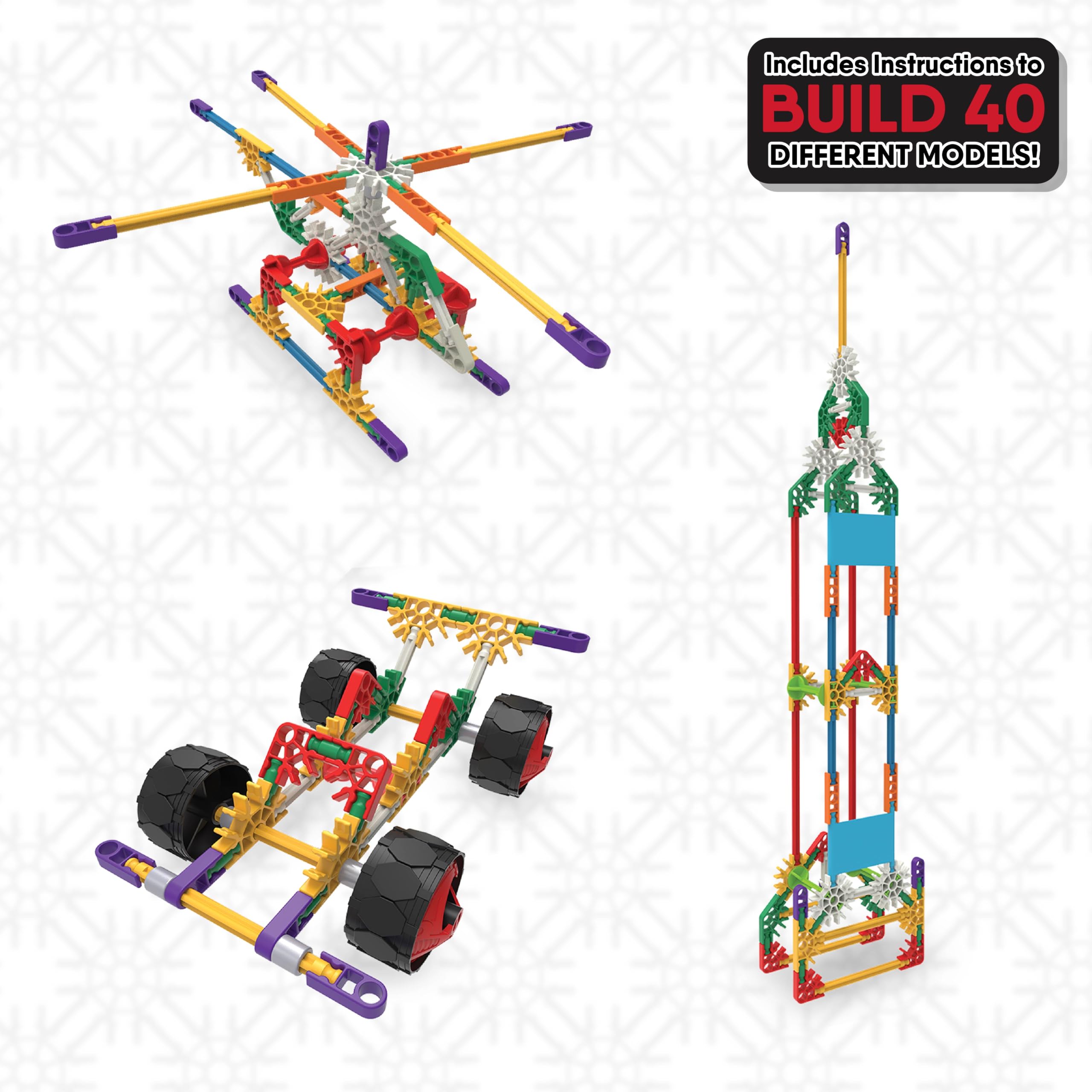 K'NEX Beginner 40 Model Building Set - 141-Piece Educational Construction Toy for Kids 5+ 13