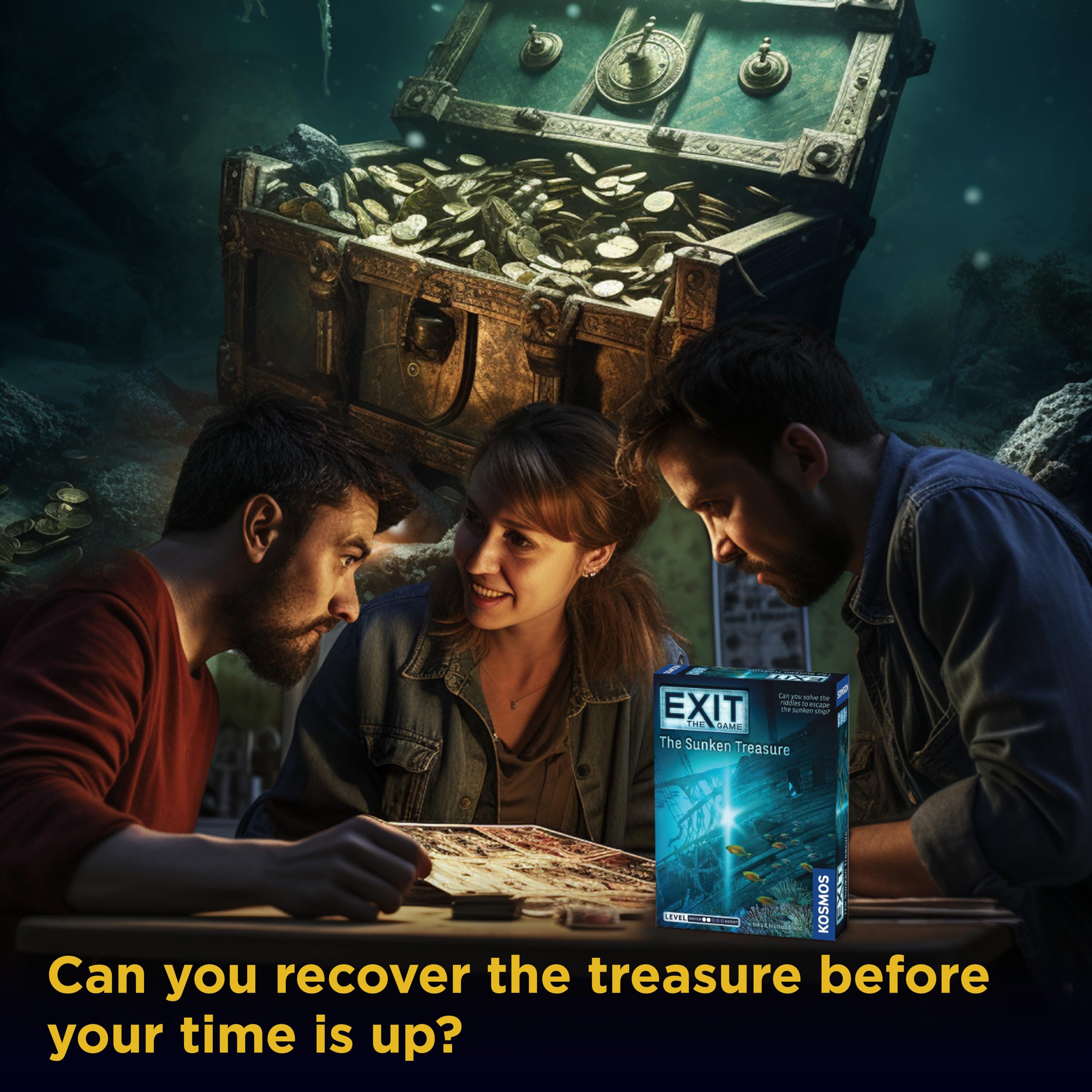 Thames & Kosmos EXIT: The Sunken Treasure – Beginner Level Escape Room Board Game for 1-4 Players 8