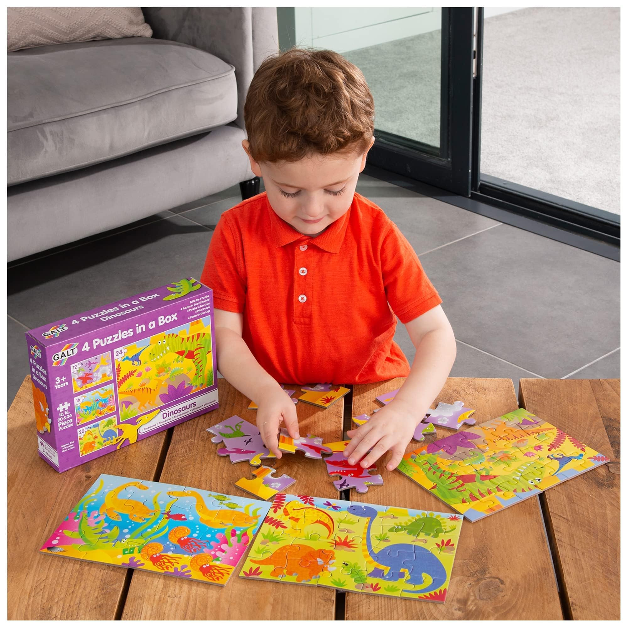 Galt Toys 4 Puzzles in a Box - Dinosaur Jigsaw Puzzle Set for Kids Ages 3+ 8