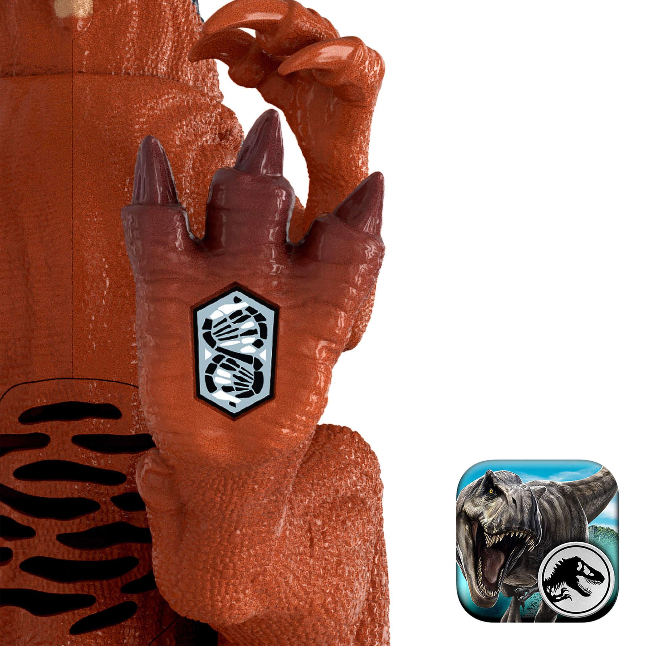 Mattel Jurassic World Wild Roar Afrovenator Dinosaur Action Figure Toy | 12.8in Long | Ages 4+