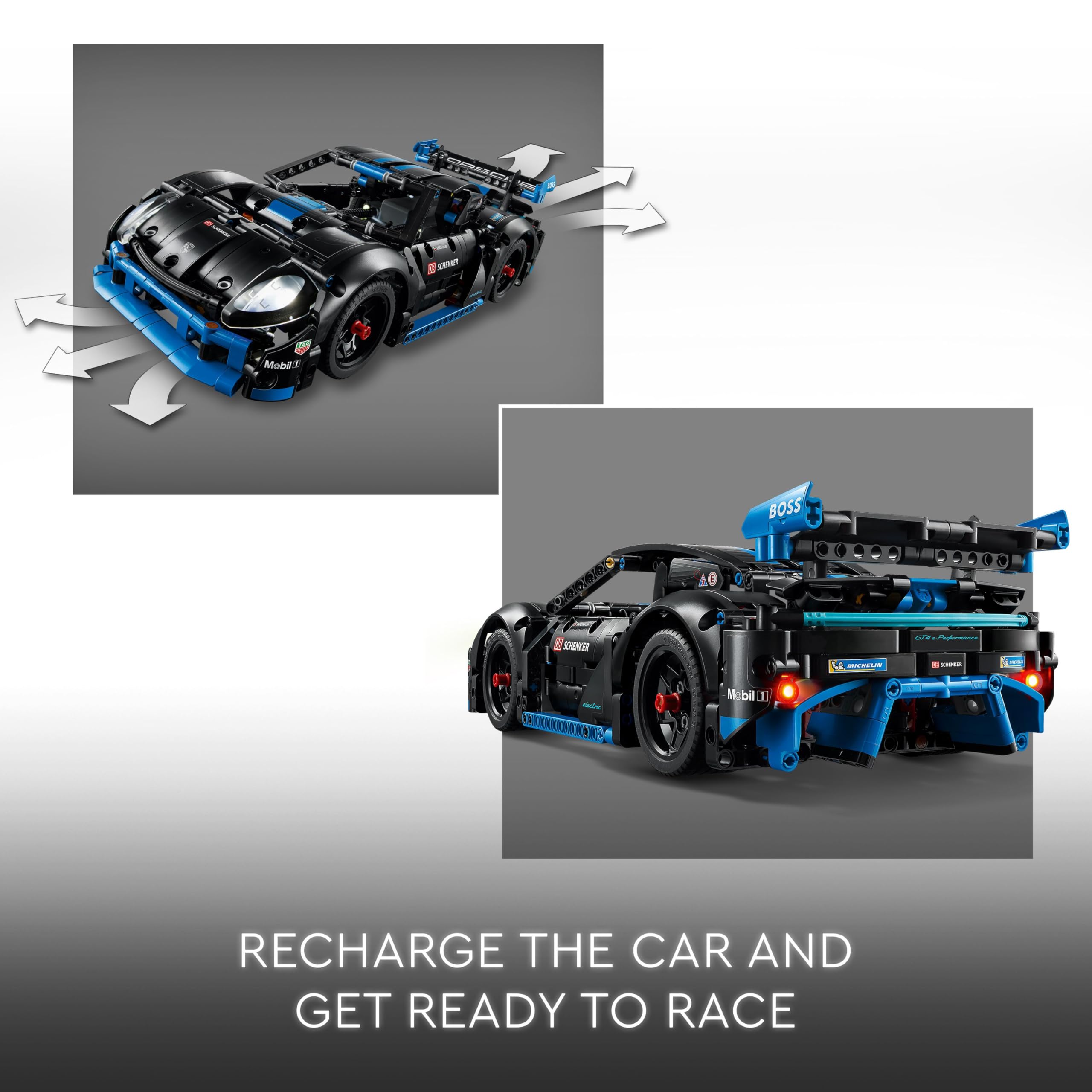 LEGO Technic Porsche GT4 e-Performance Race Car - Remote-Controlled Building Set for Ages 10+ 12